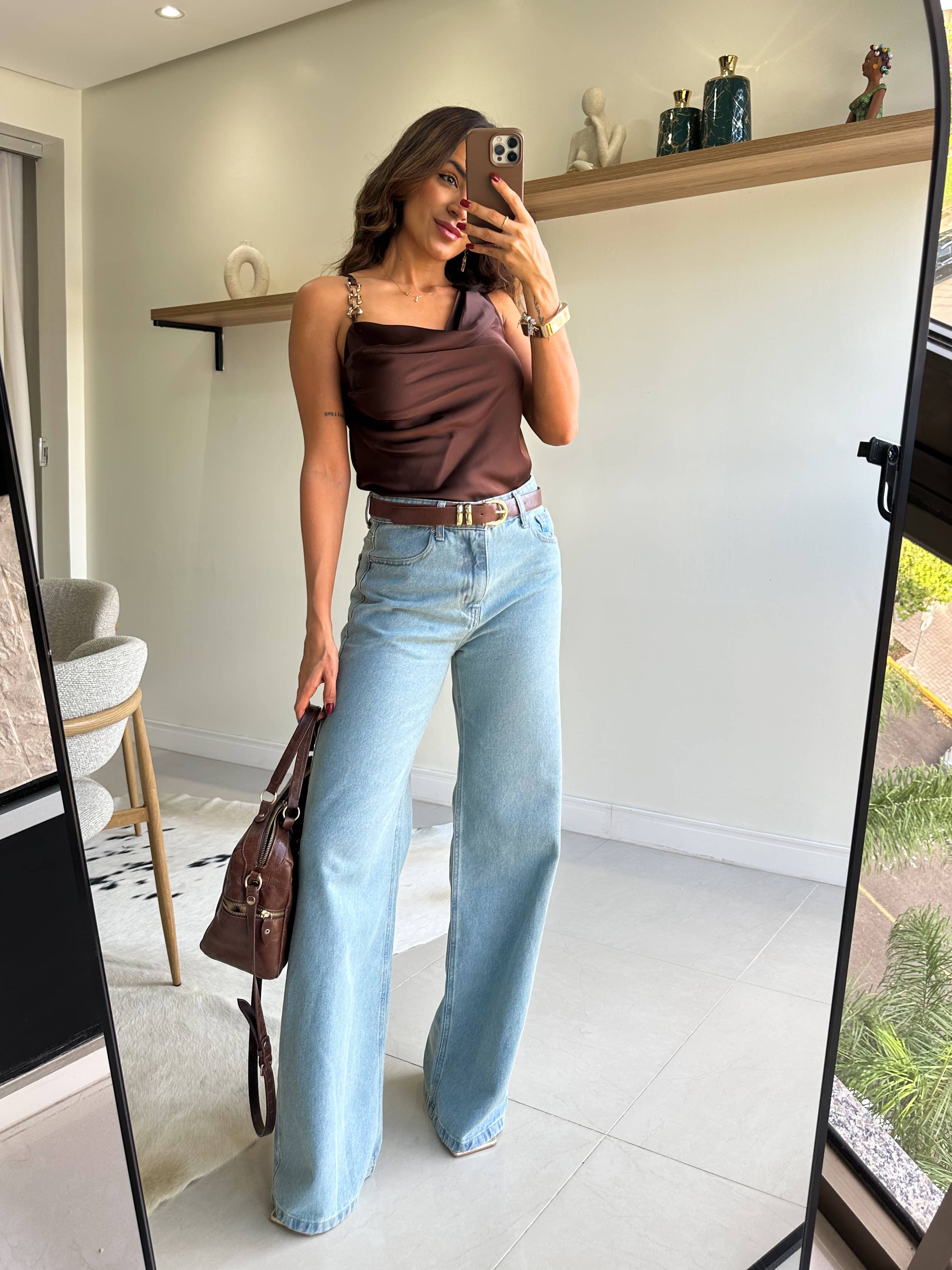 Blusa Marrom Elen
