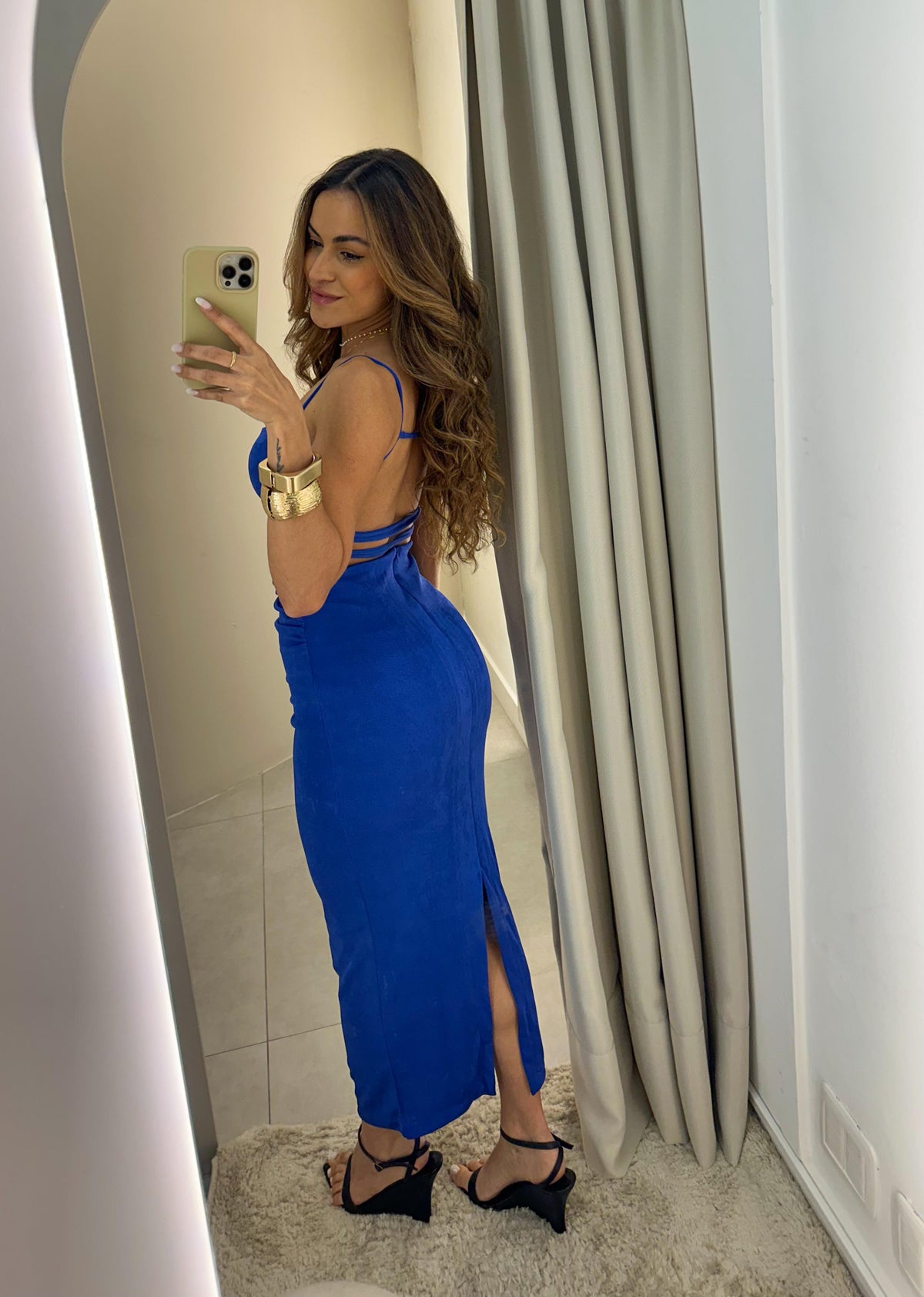 Vestido Midi Azul Nati