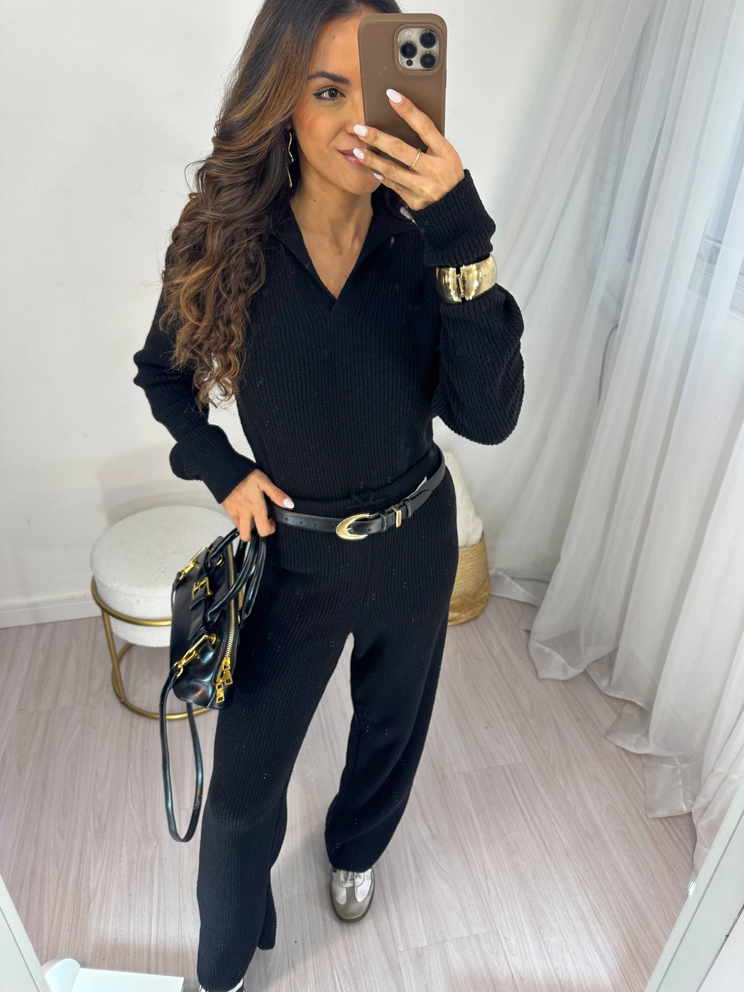 Conjunto Tricot Preto Siena