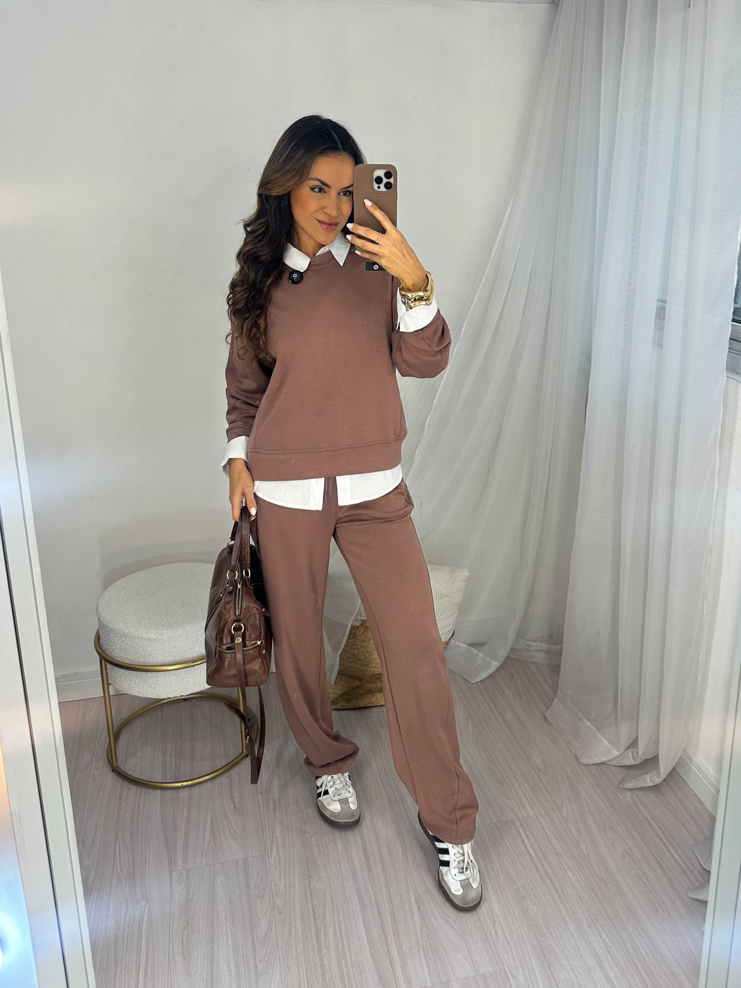 Conjunto Moletom Marrom Milena