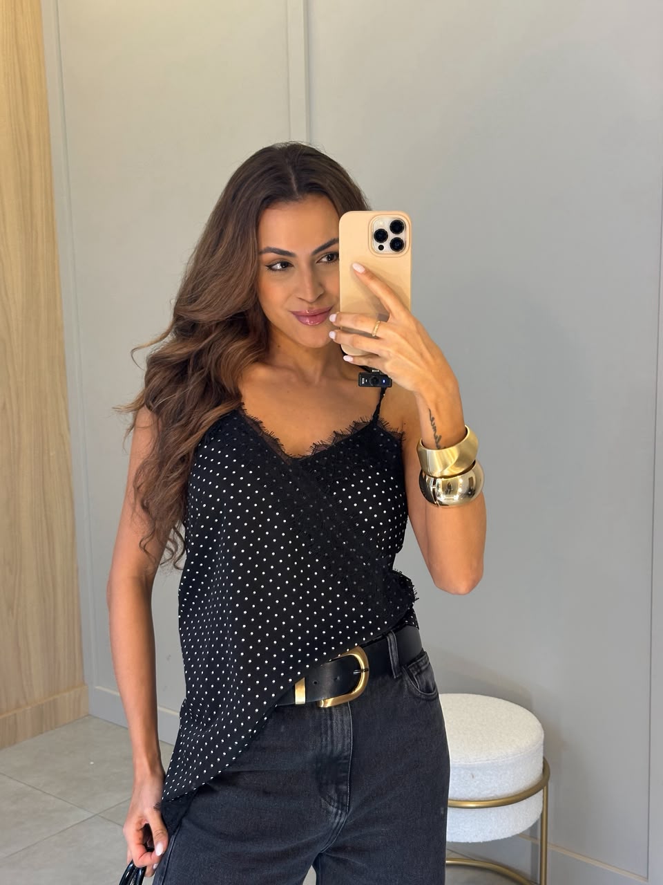 Blusa Poá Preta Helena