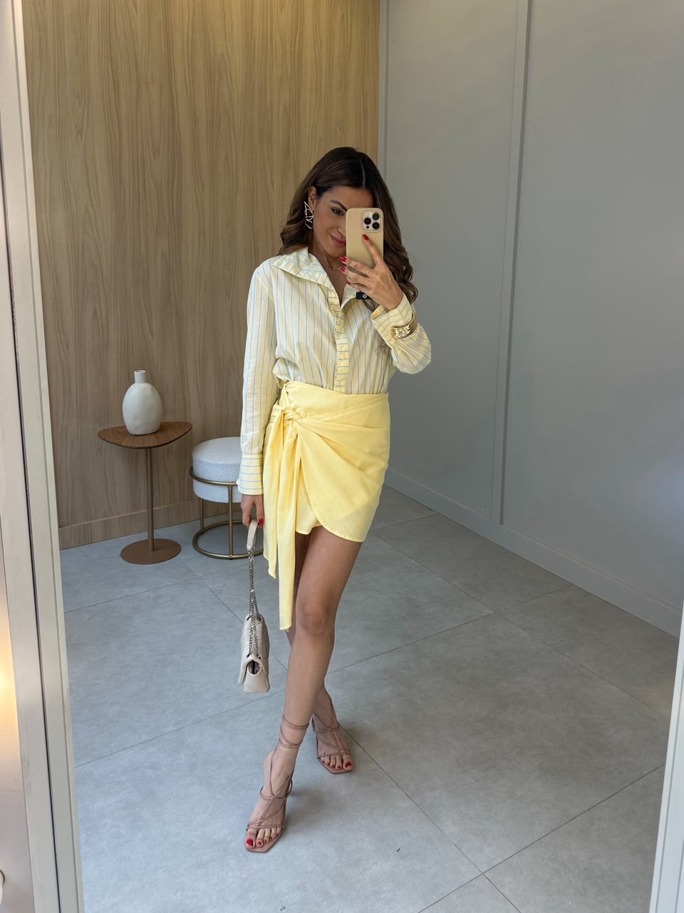 Short Saia Amarelo Jeiza