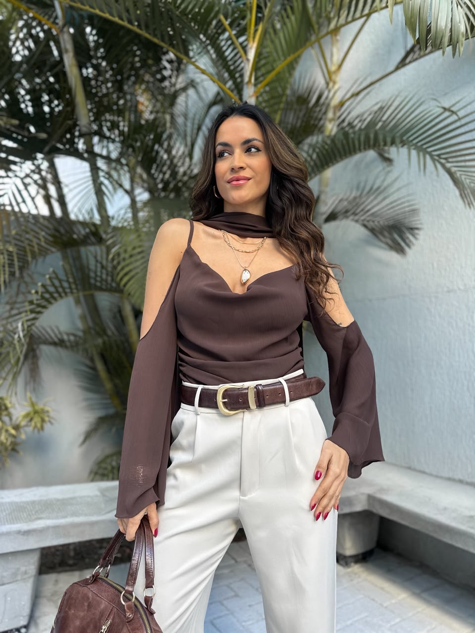 Blusa Marrom Roze