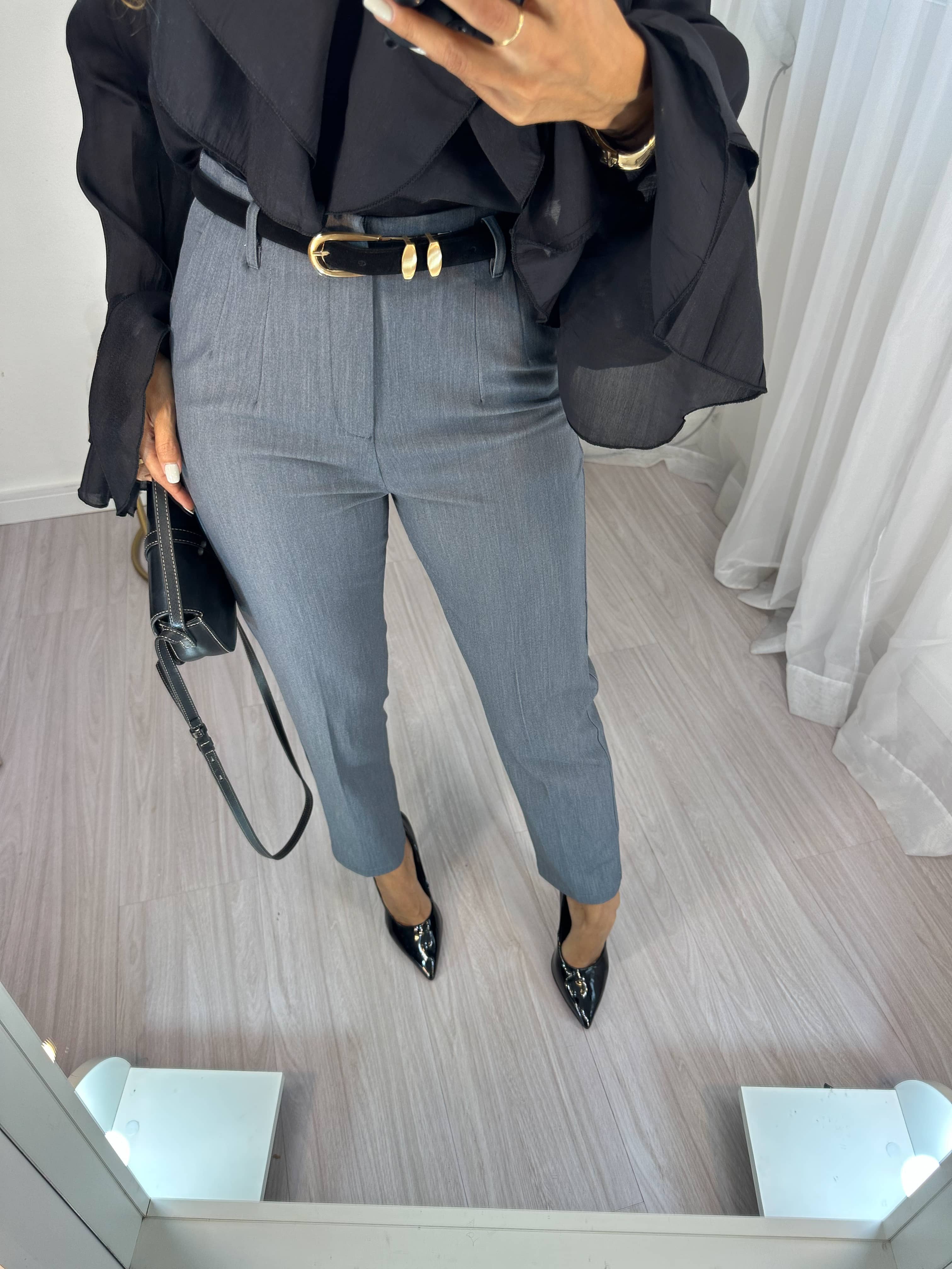 Calça Alfaiataria Zarah Cinza