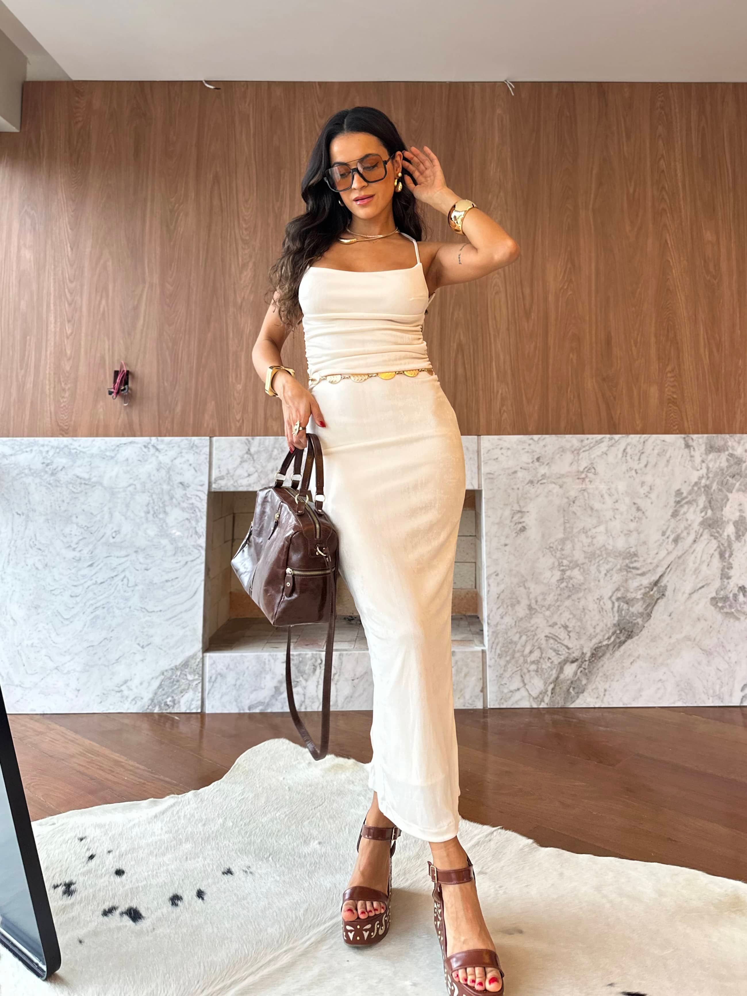 Vestido Midi Areia Dolce