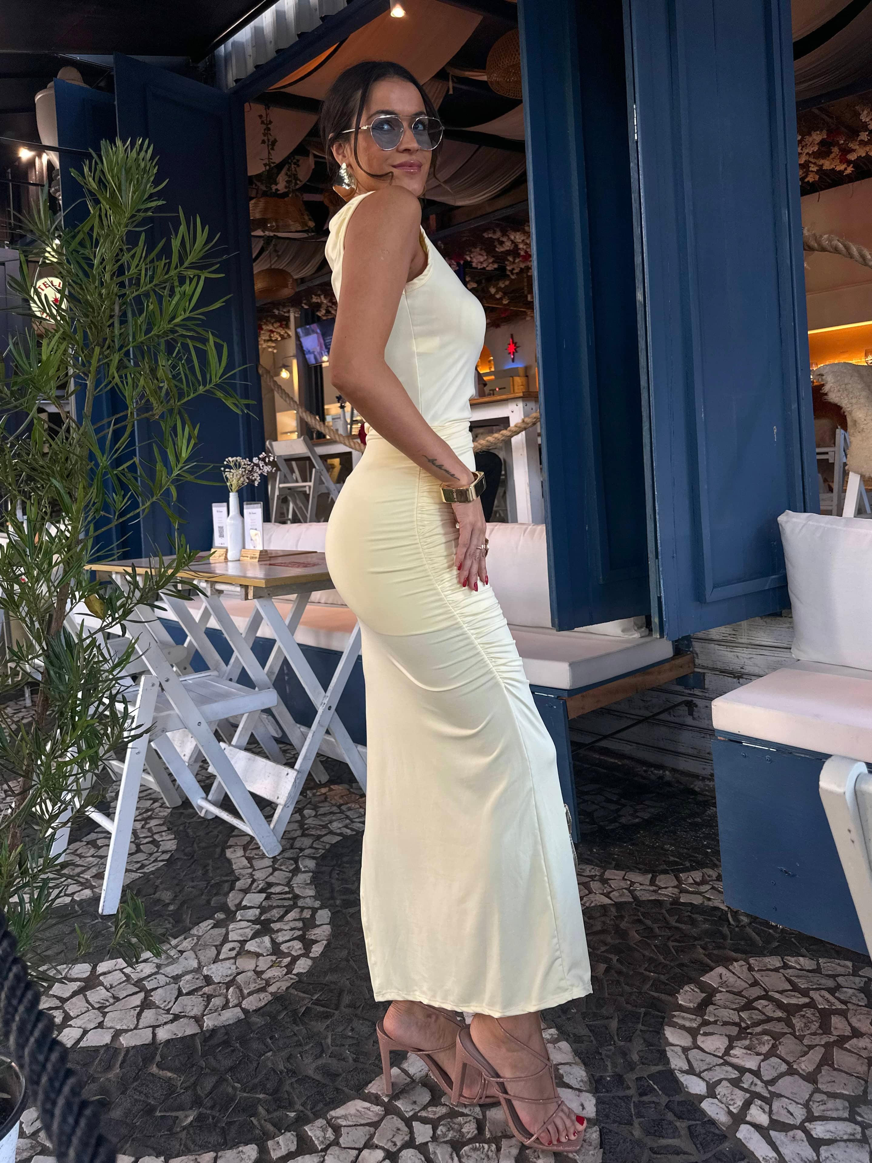 Vestido Midi Manteiga Alury