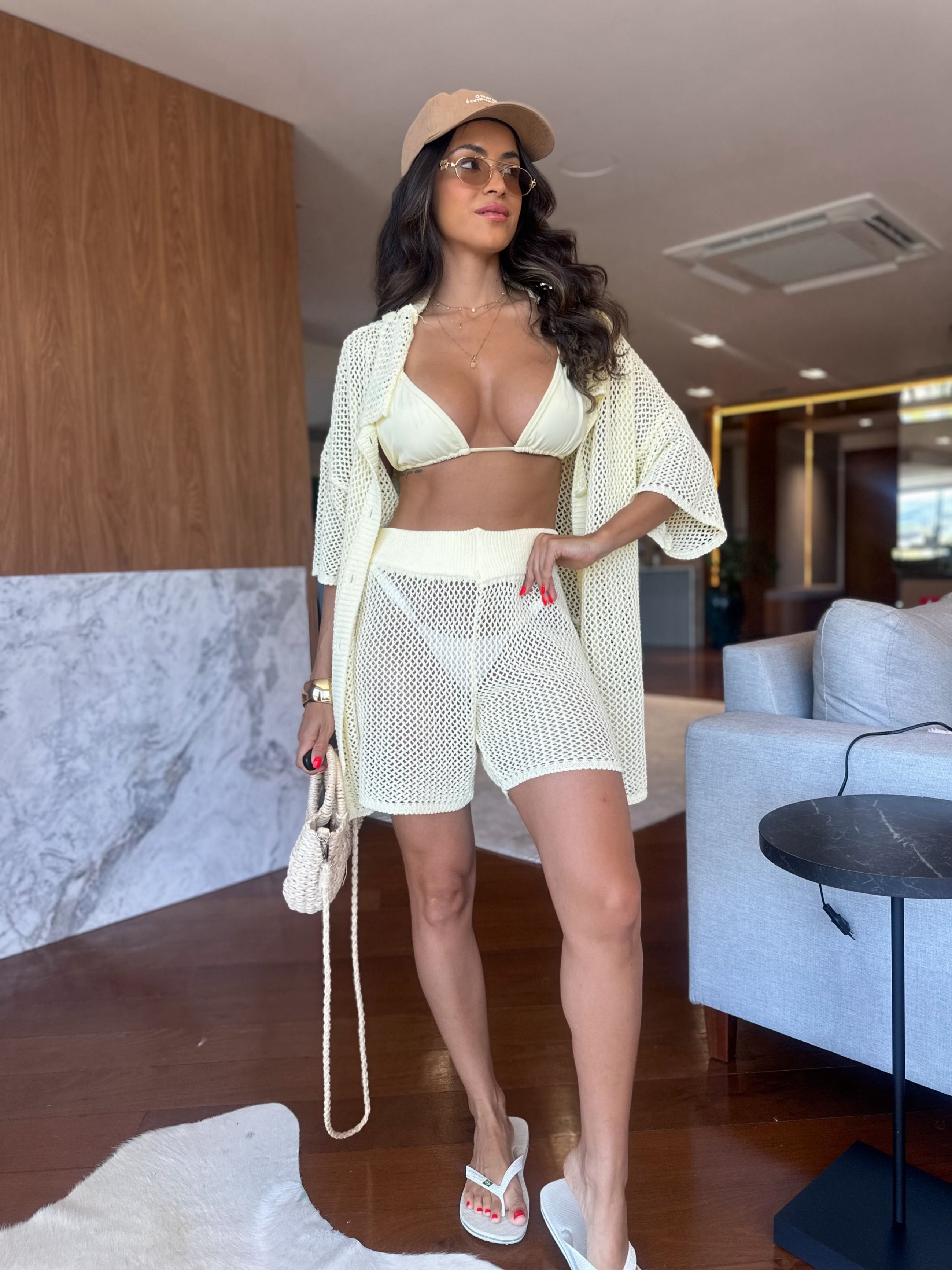 Conjunto em Crochê Amarelo Rafa