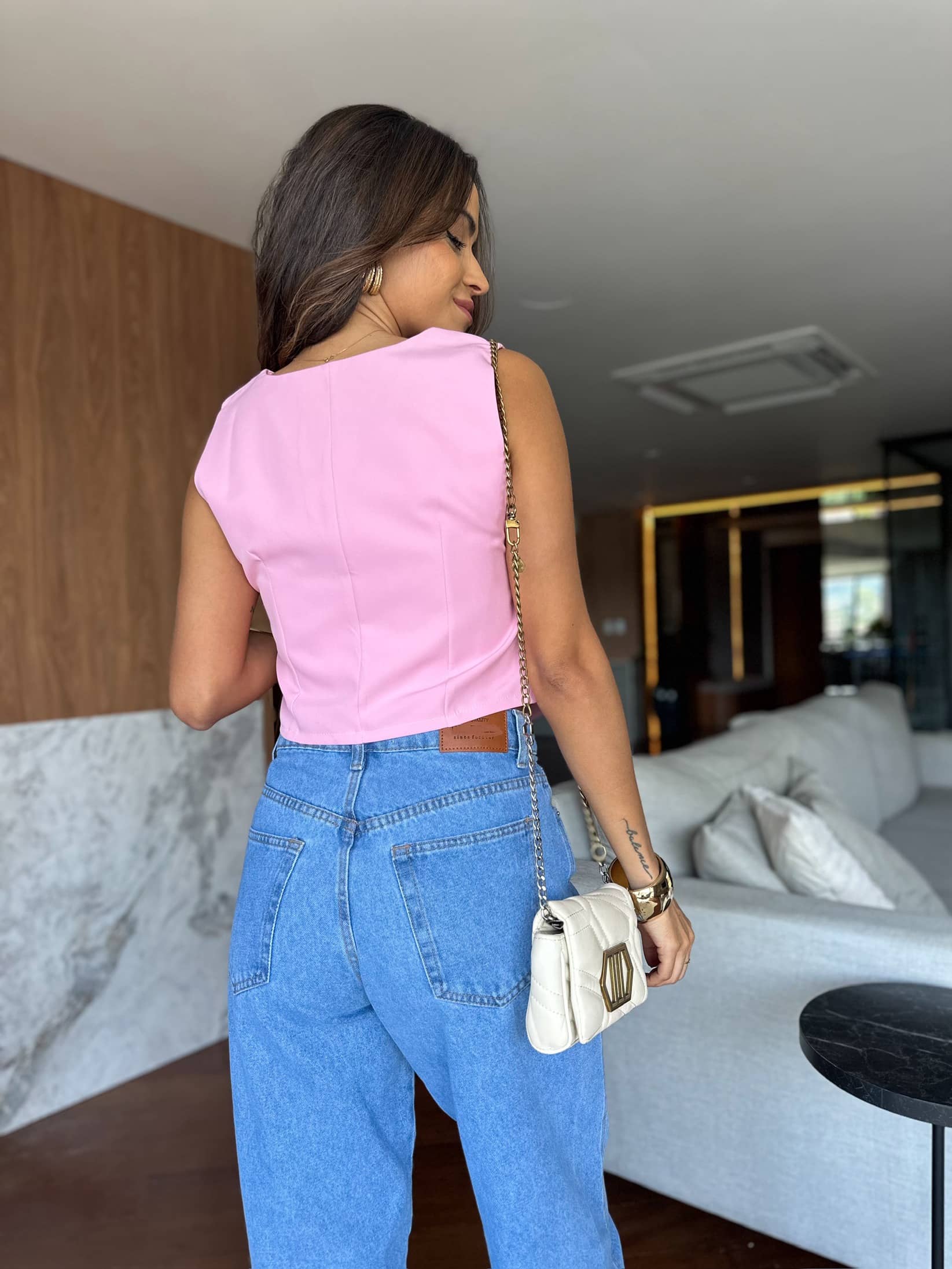 Colete Rosa Fran