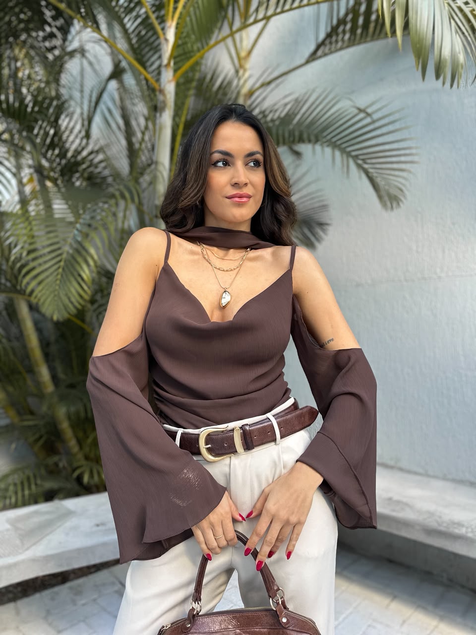 Blusa Marrom Roze