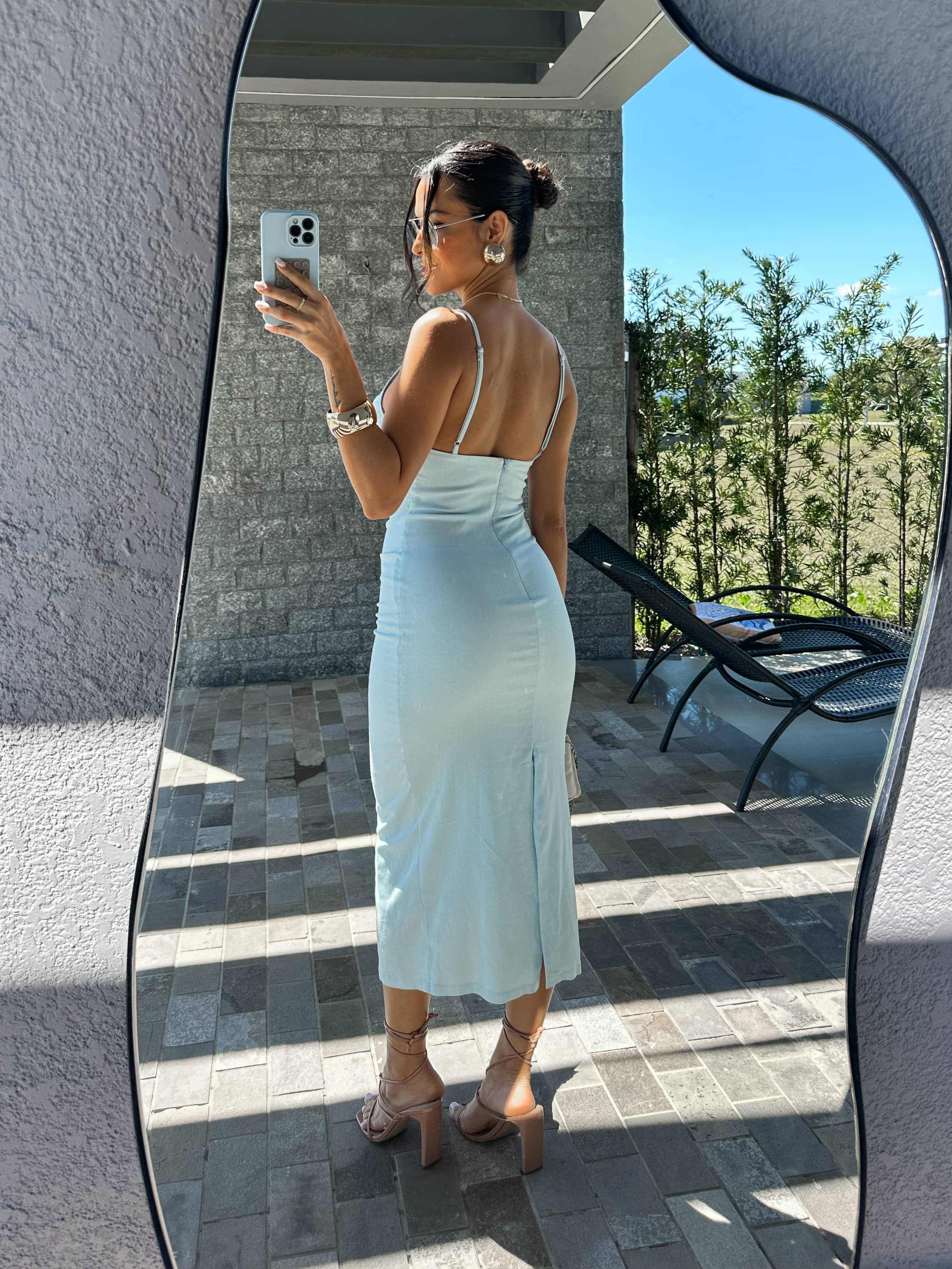 Vestido Azul Midi Liana