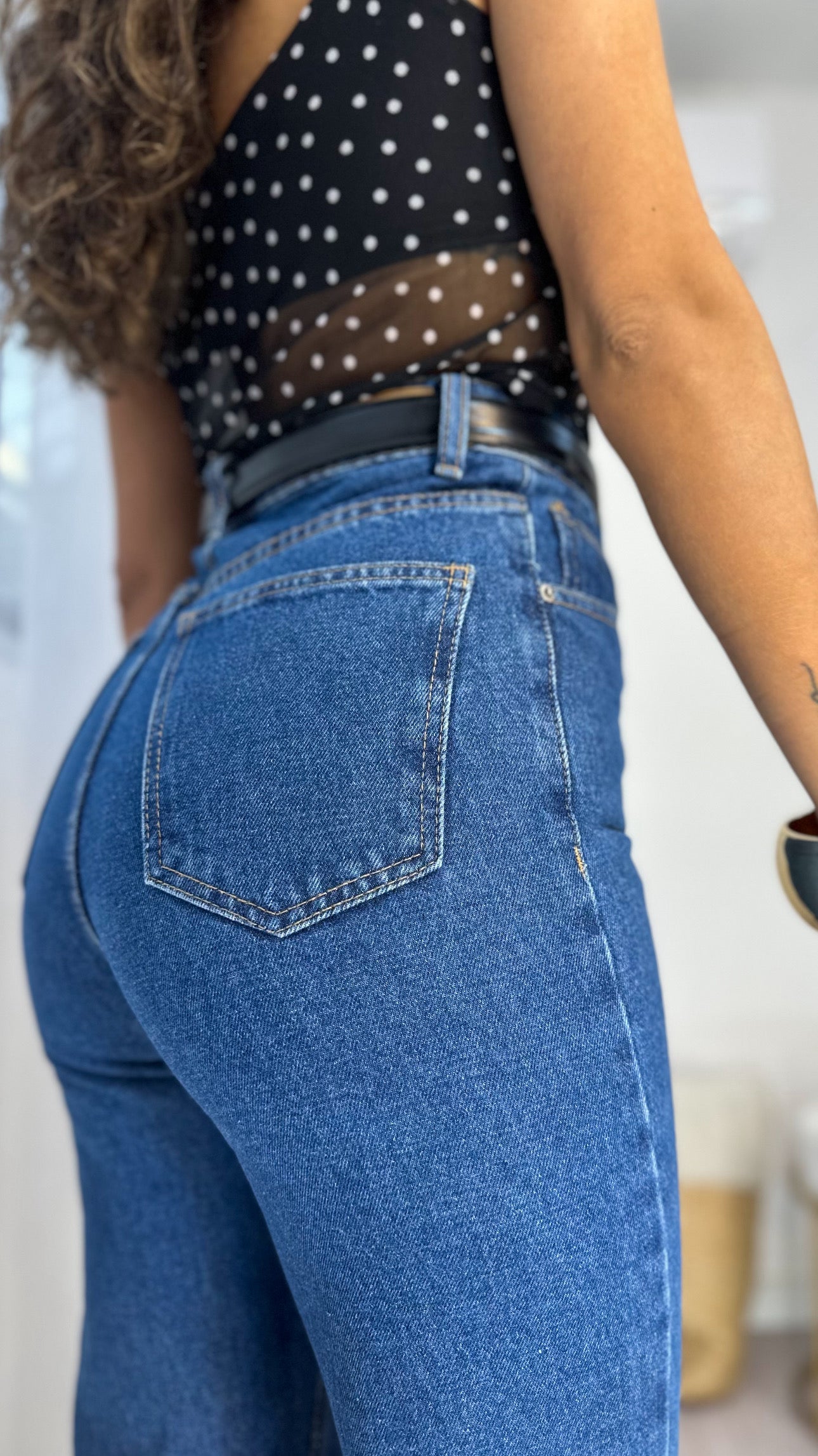 Calça Wide Leg Sofi Escura