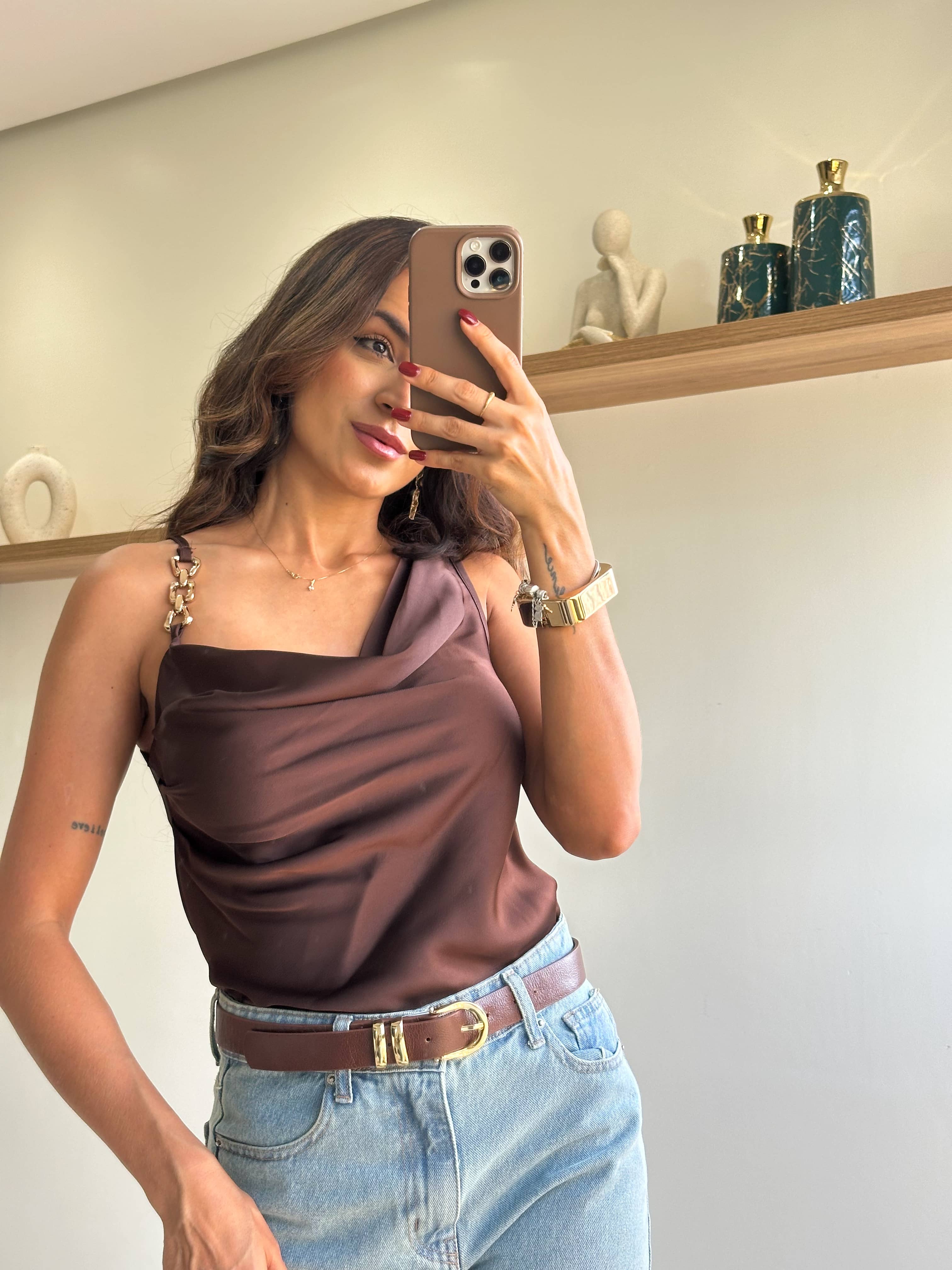Blusa Marrom Elen