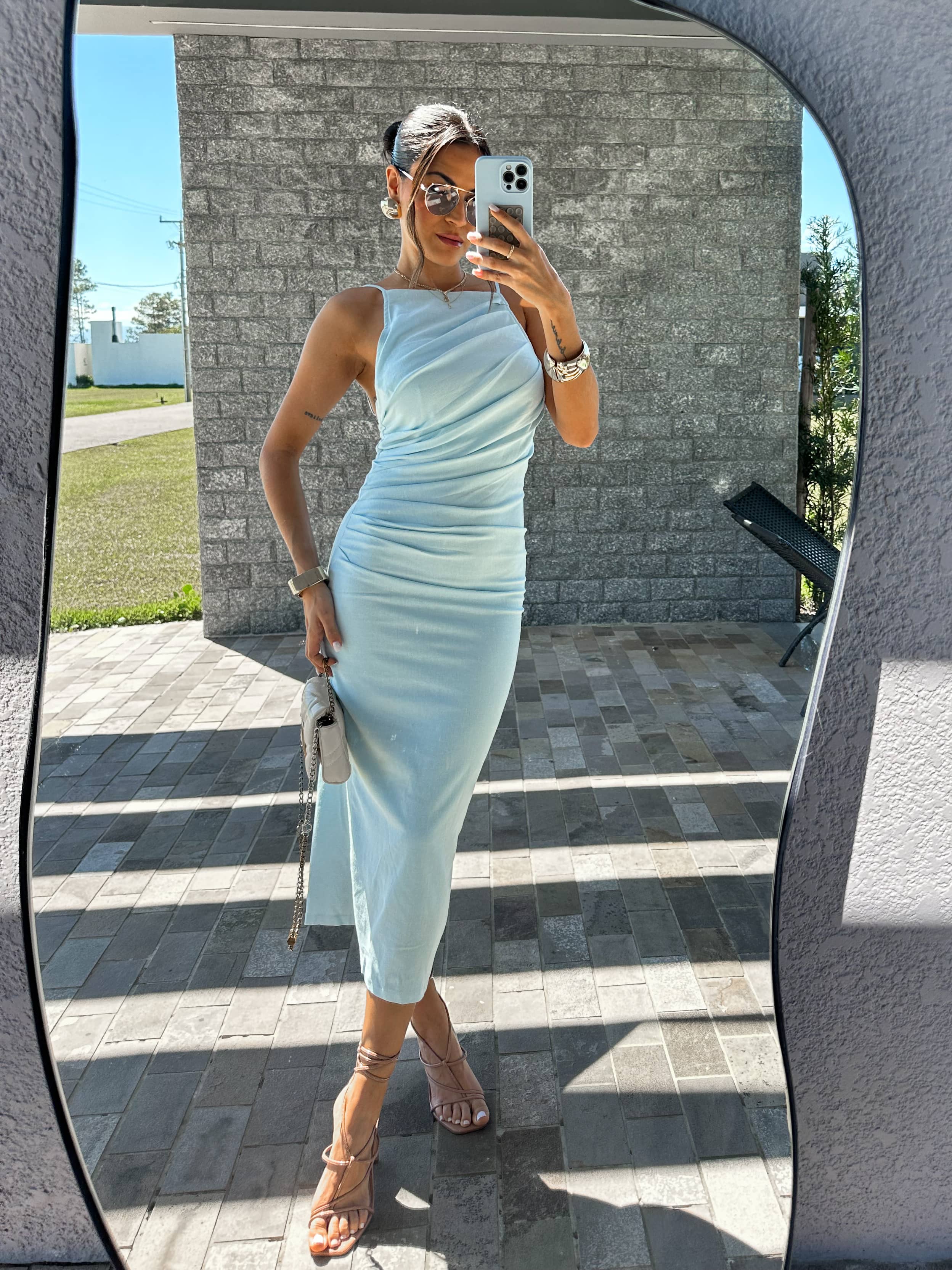 Vestido Azul Midi Liana