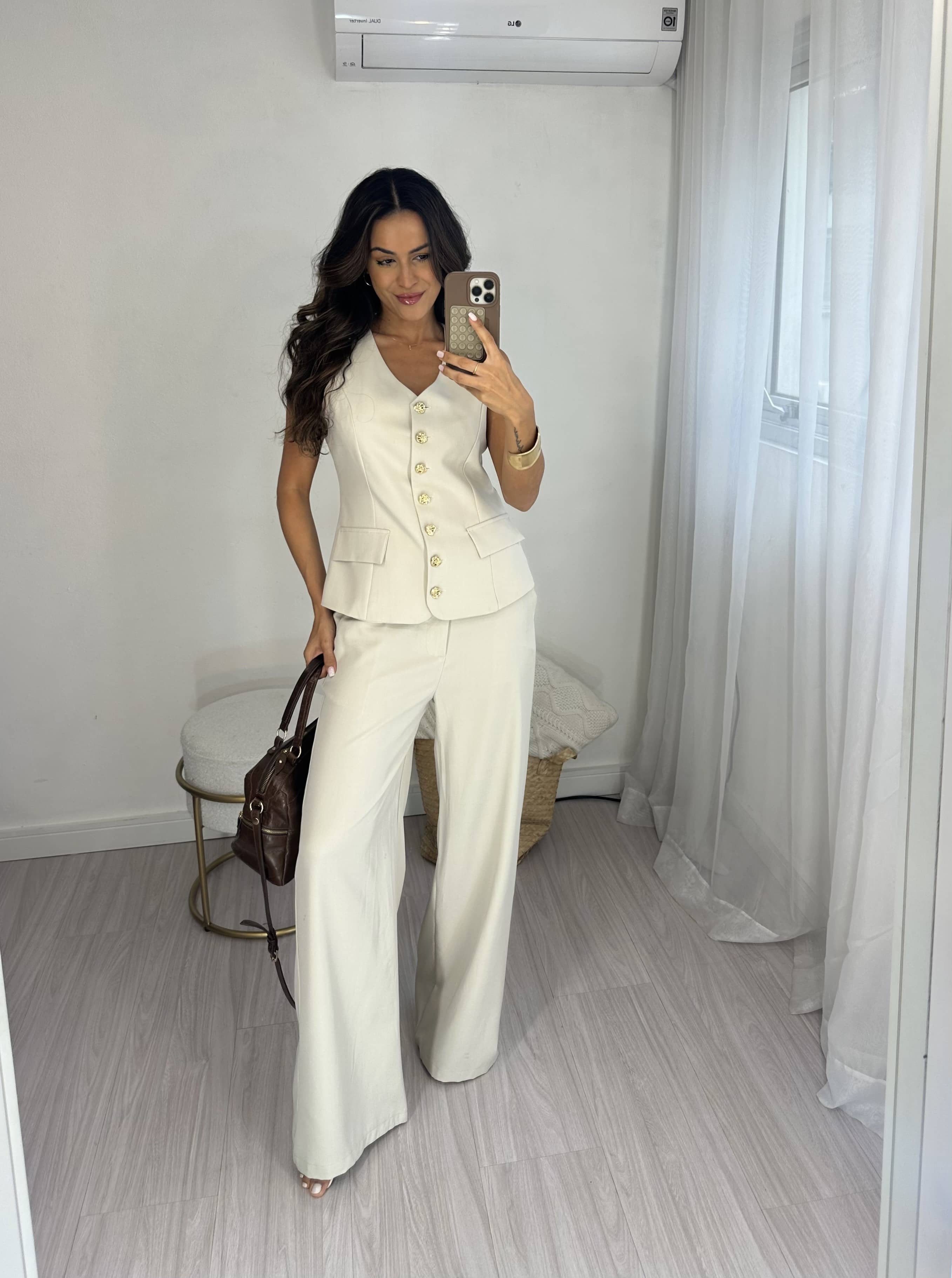 Conjunto Alfaiataria Nude Condessa