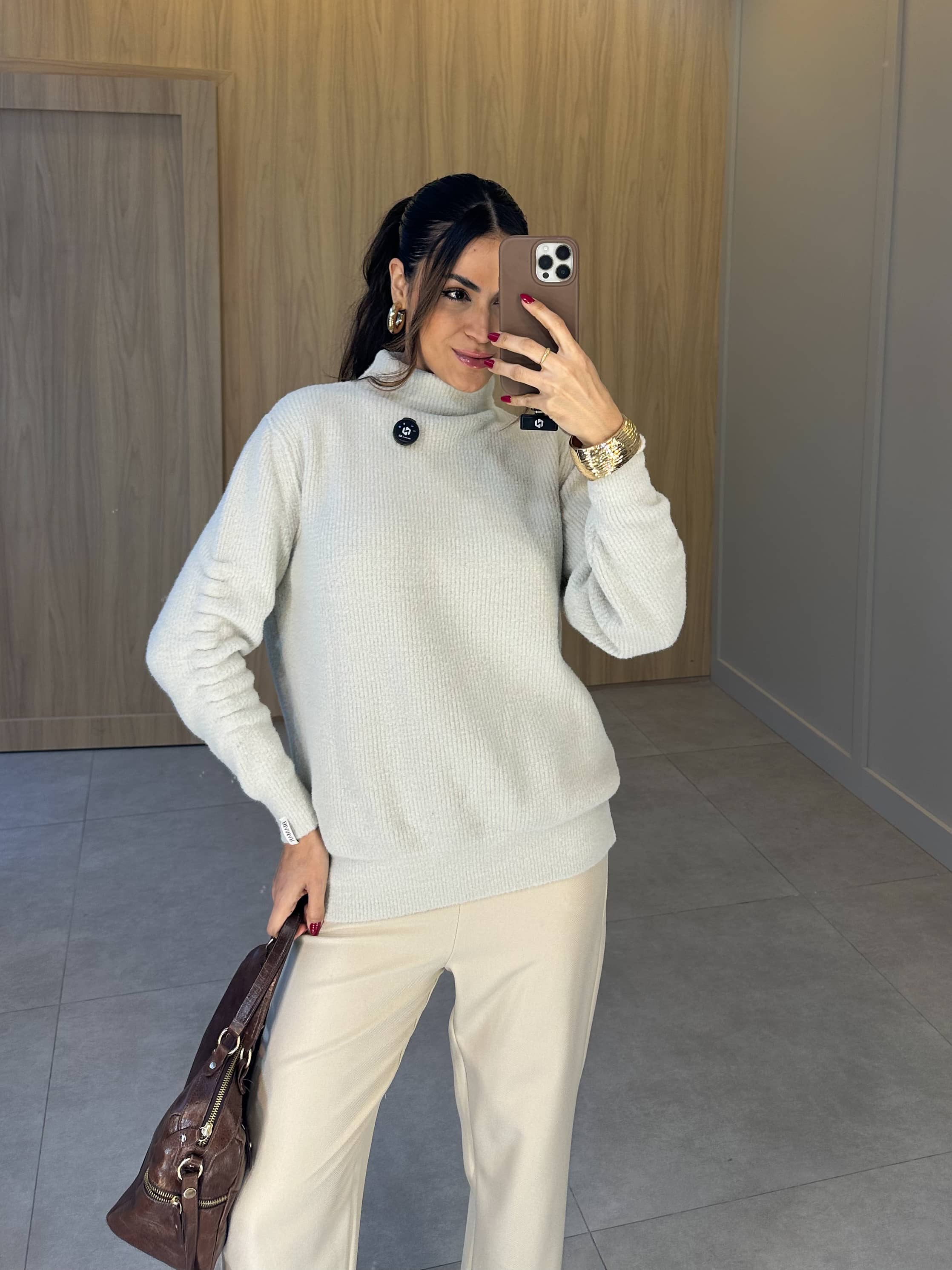 Calça Alfaiataria Nude Magie
