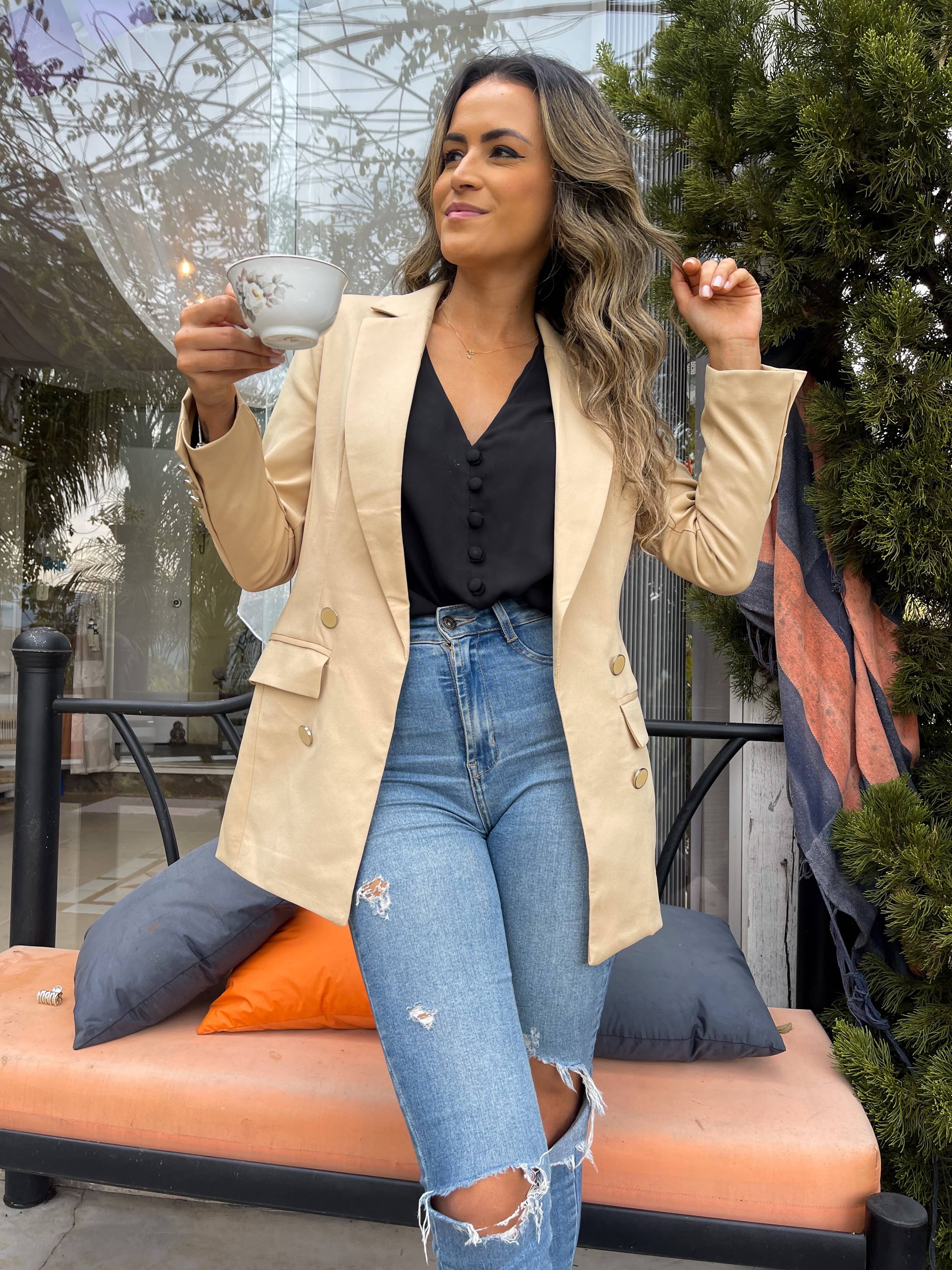 Maxi Blazer Amélia Nude