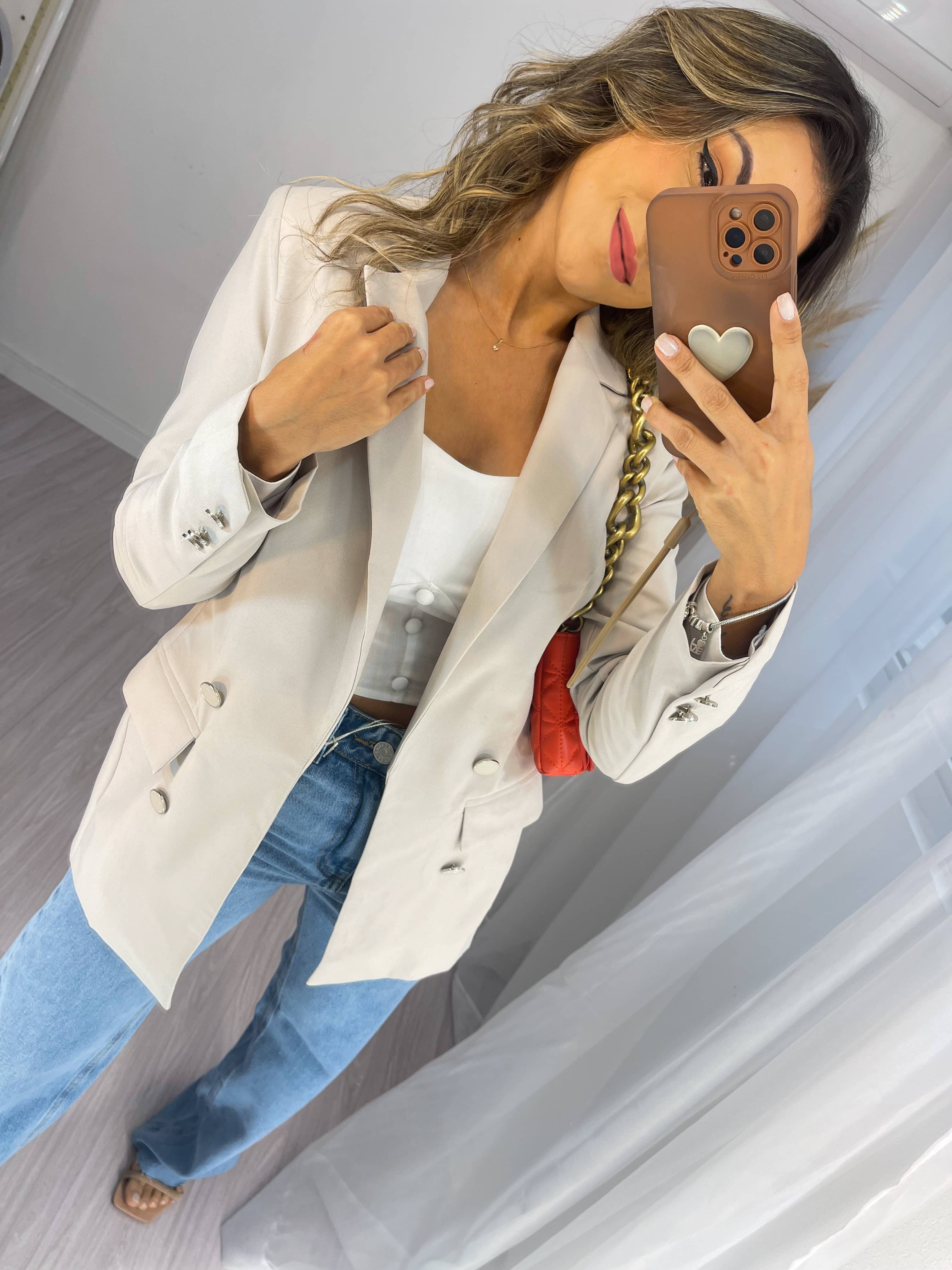 Maxi Blazer Amélia Areia