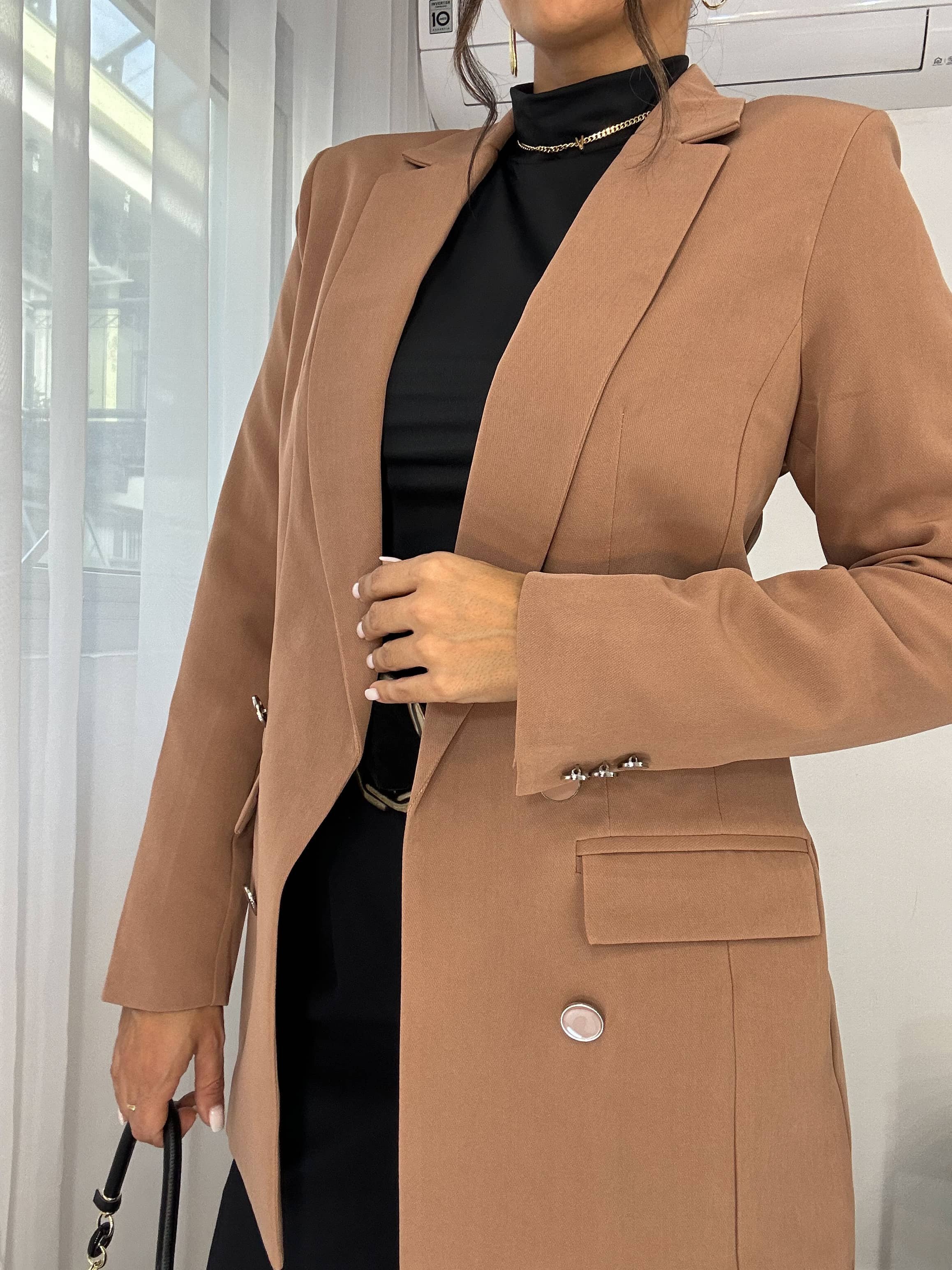 Maxi Blazer Amélia Mocha Mousse