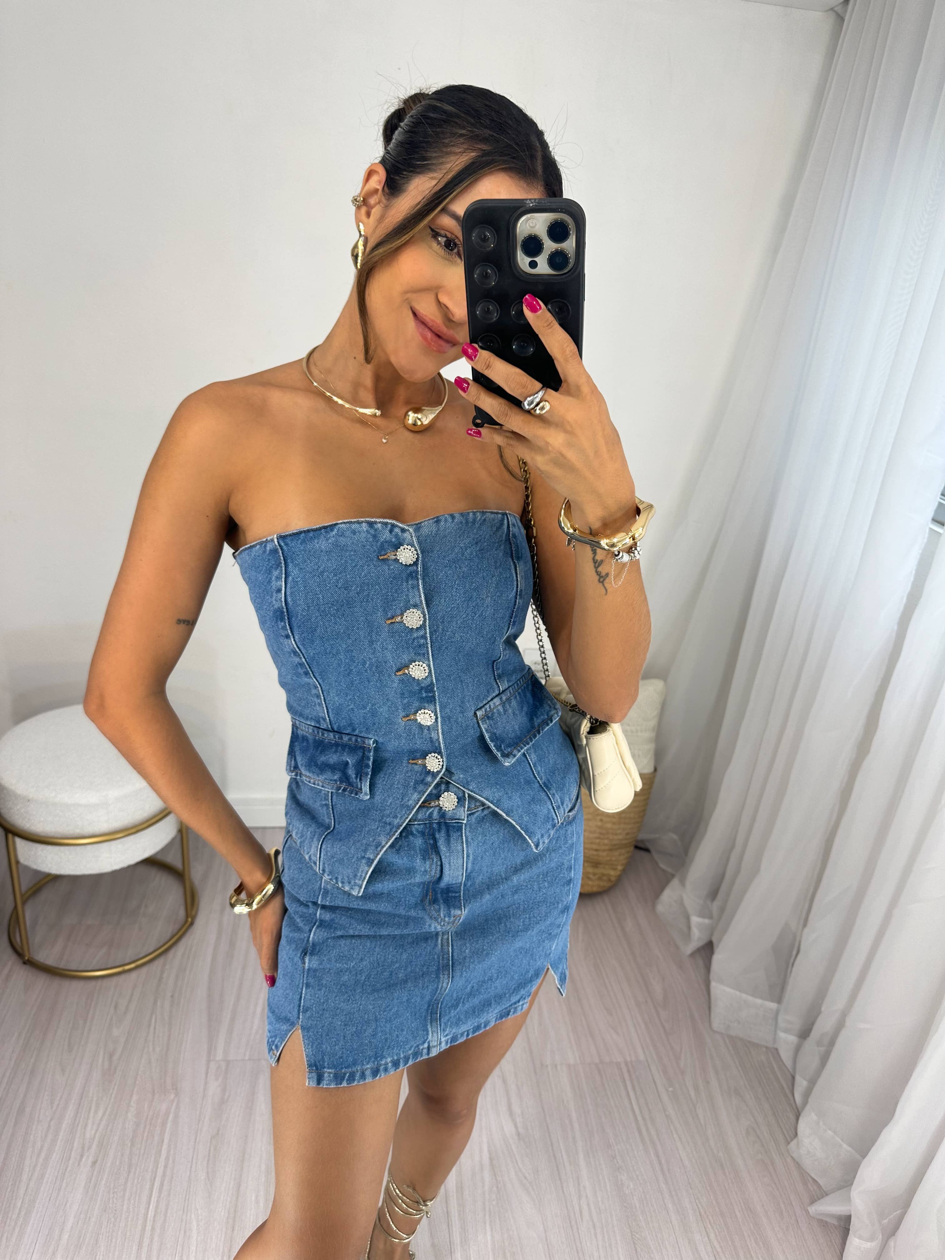 Mini Saia Jeans Ashley