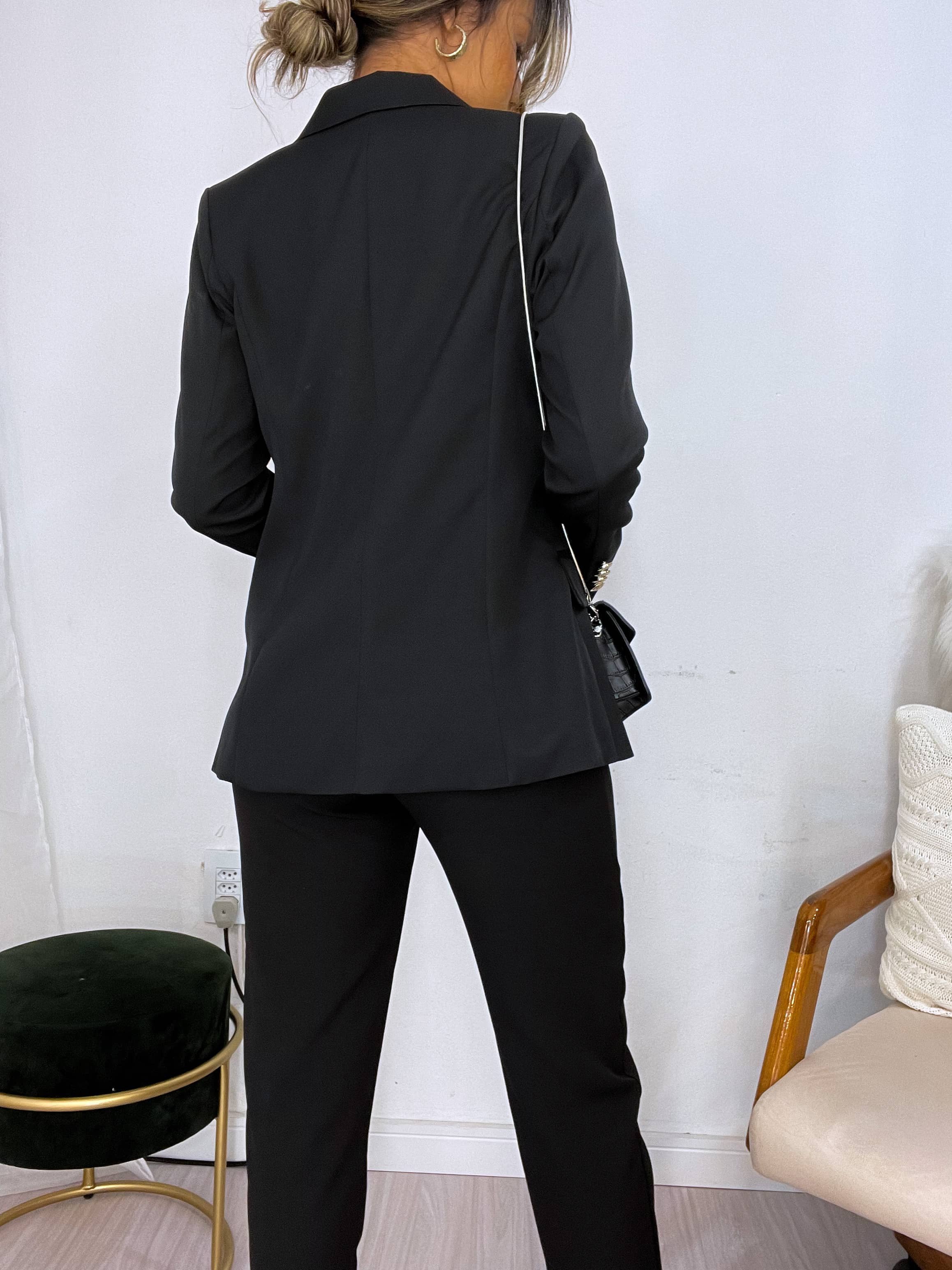 Blazer Inspiração Balmain Preto