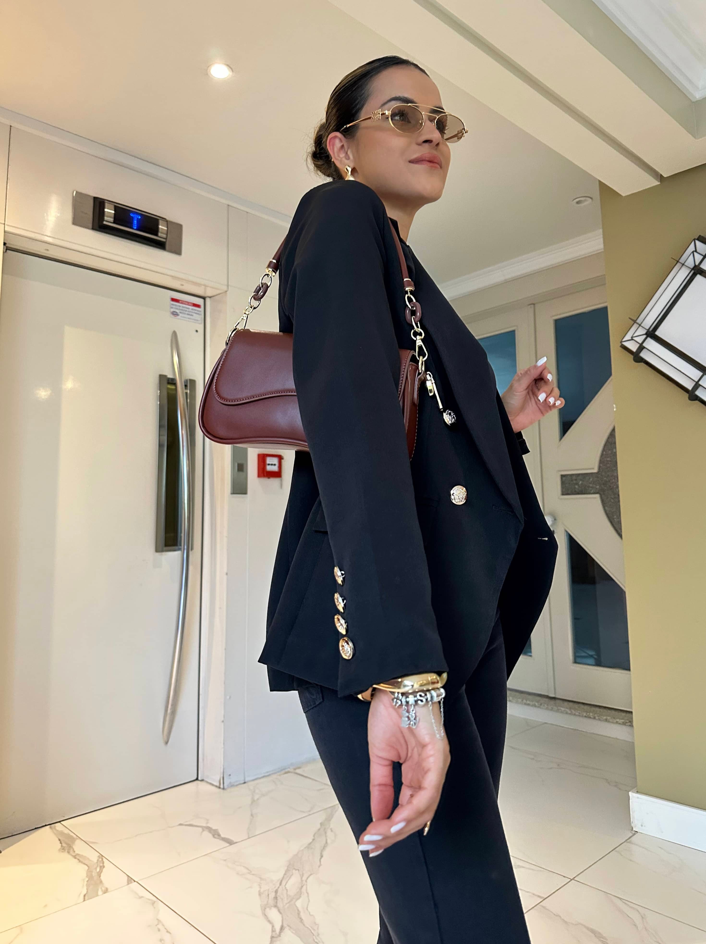 Blazer Inspiração Balmain Preto