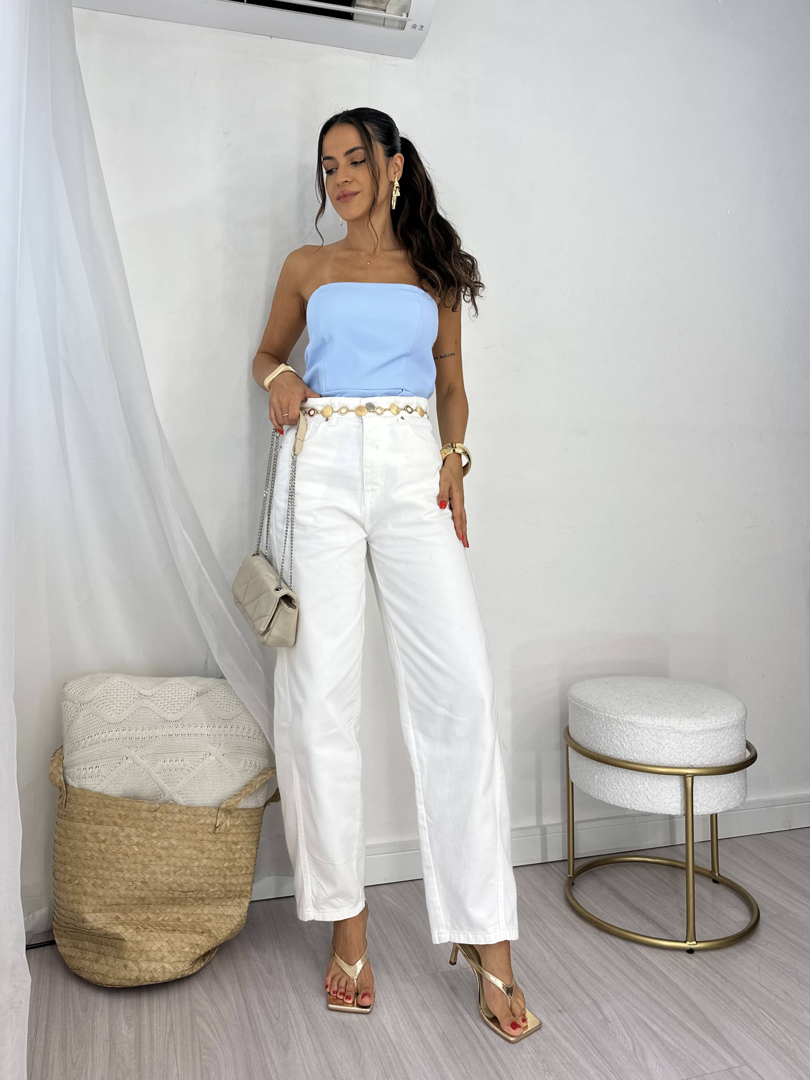 Calça Barrel Jeans Off Lyra