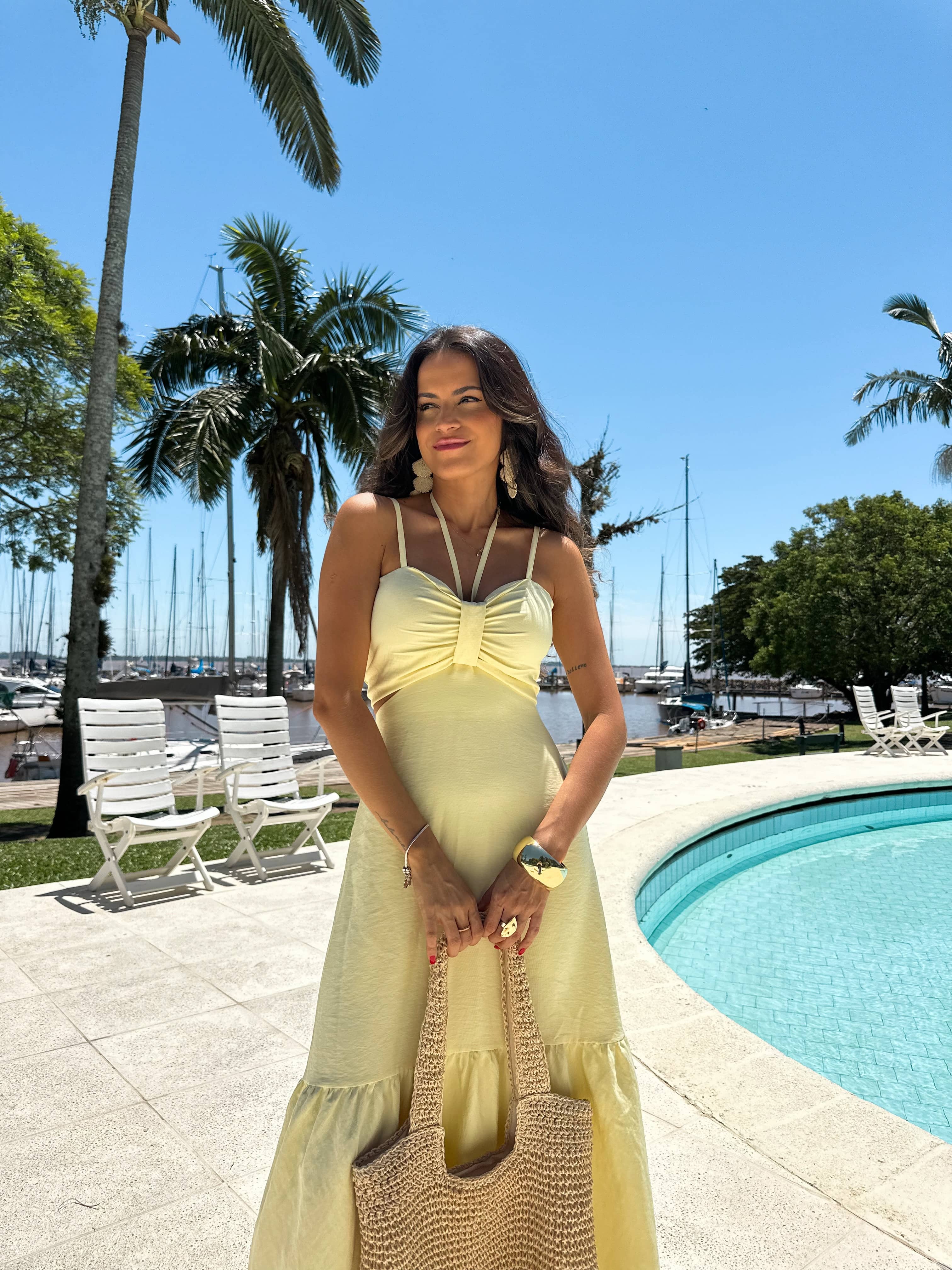 Vestido/Conjunto Amarelo Martina