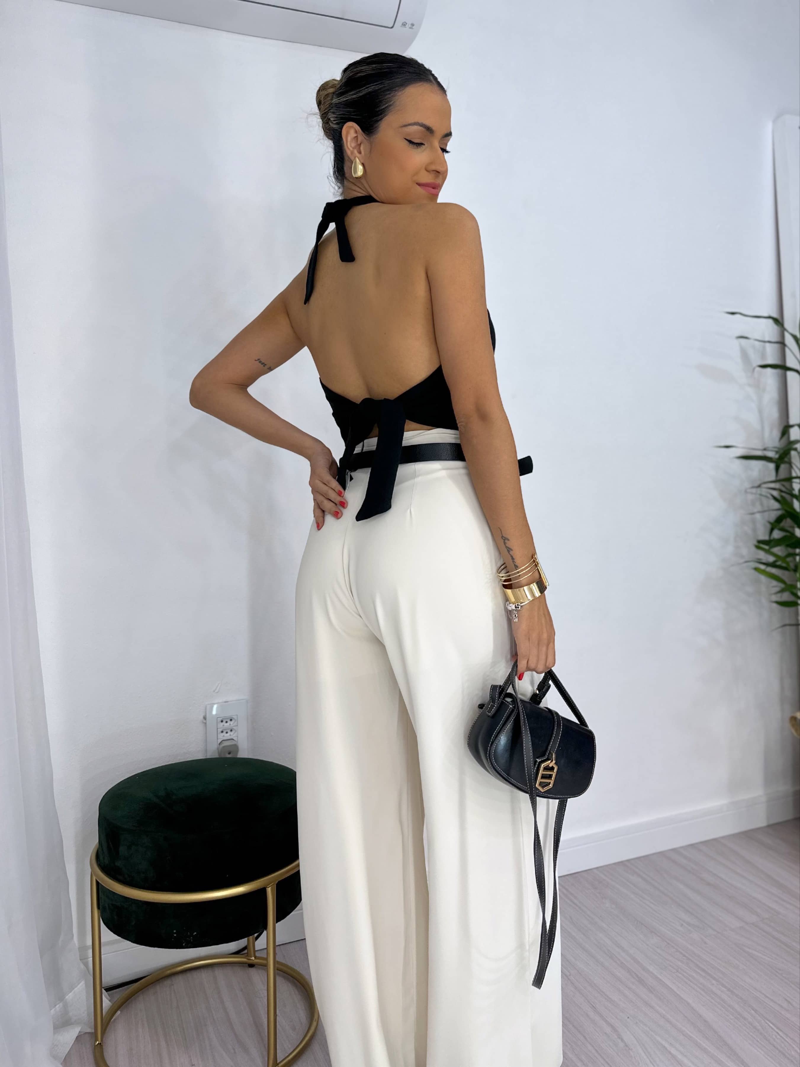 Cropped Preto Samanta