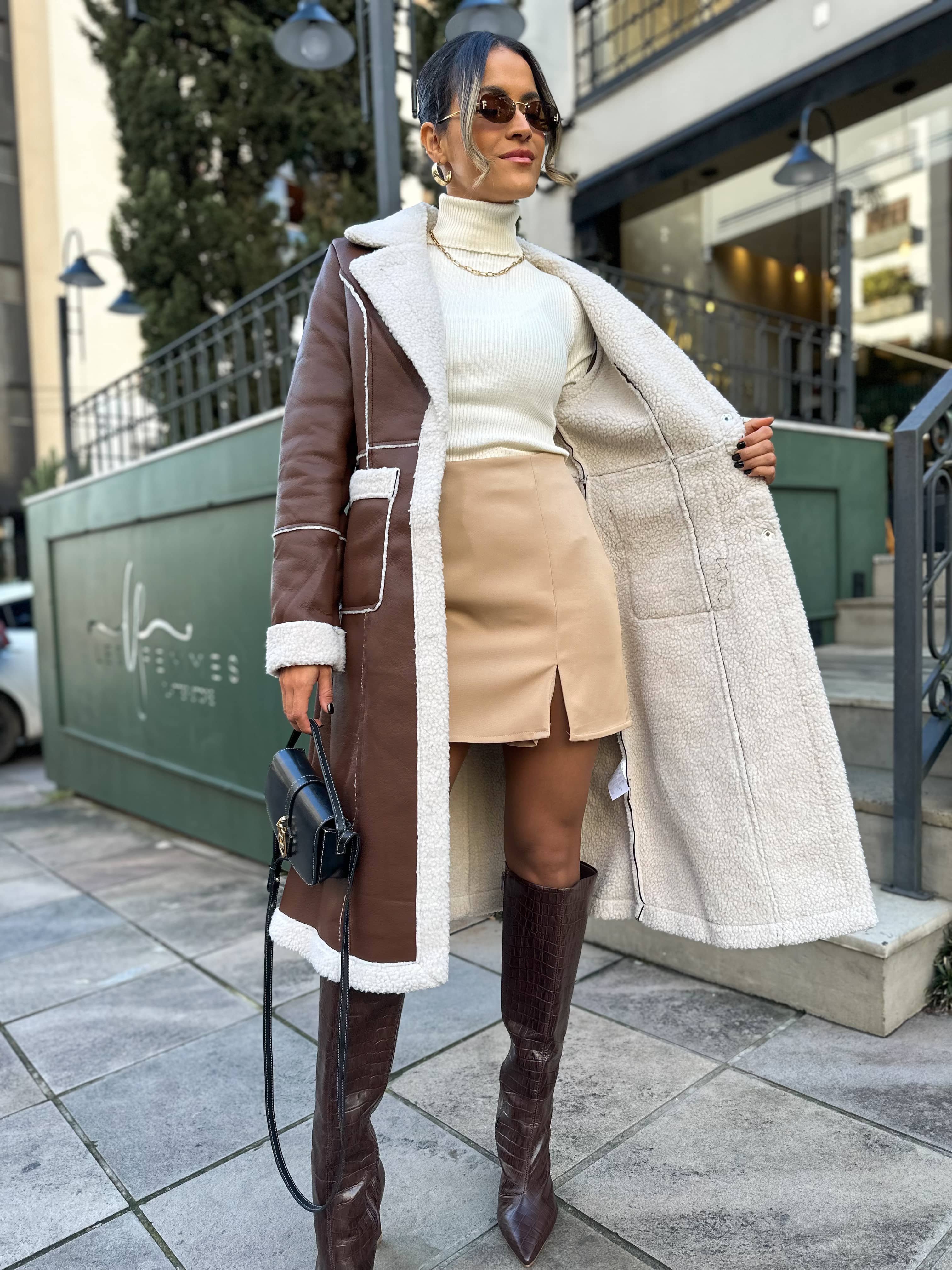 Casaco Alongado Marrom Charli