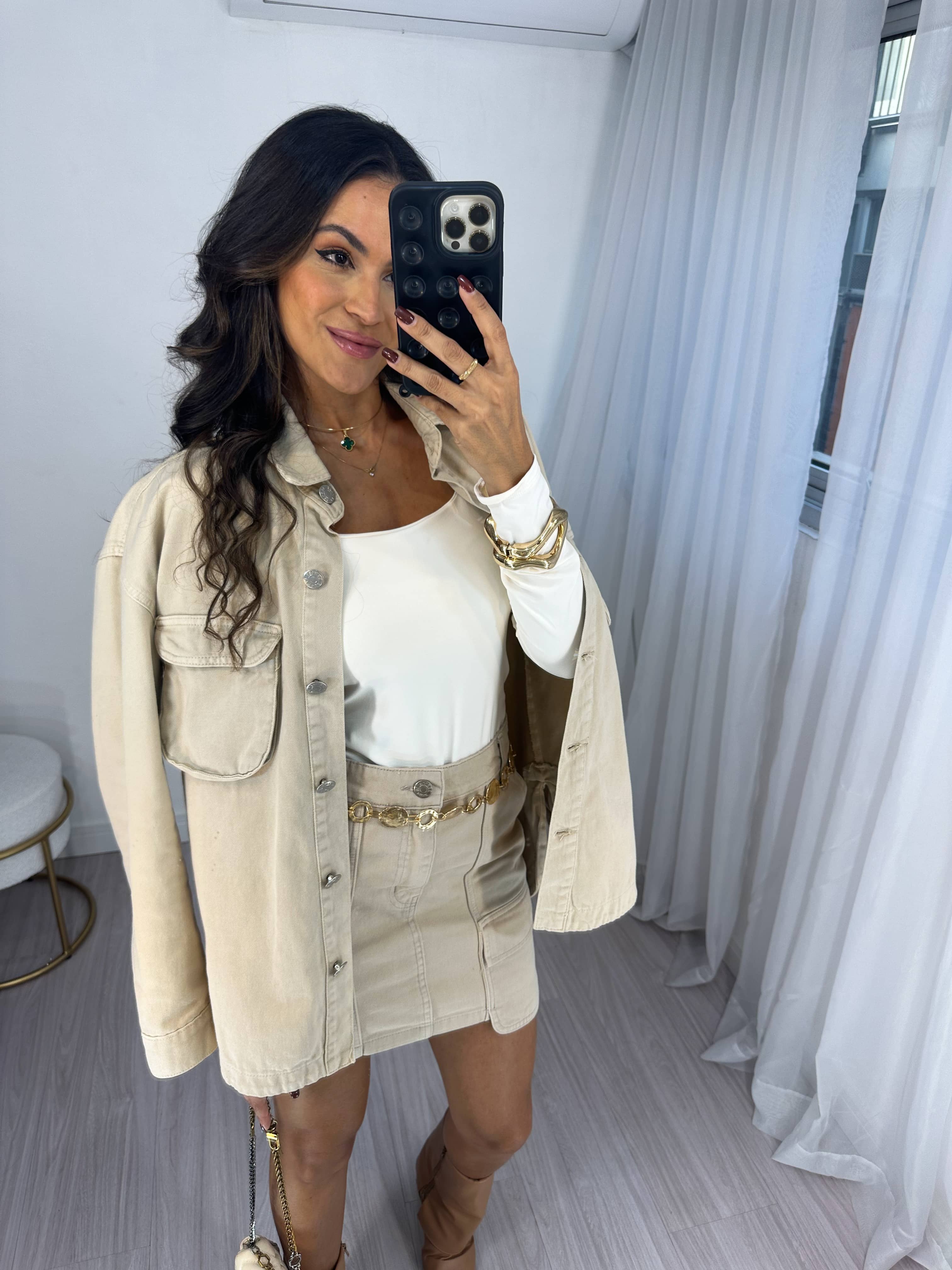 Camisa Jeans Areia Joy