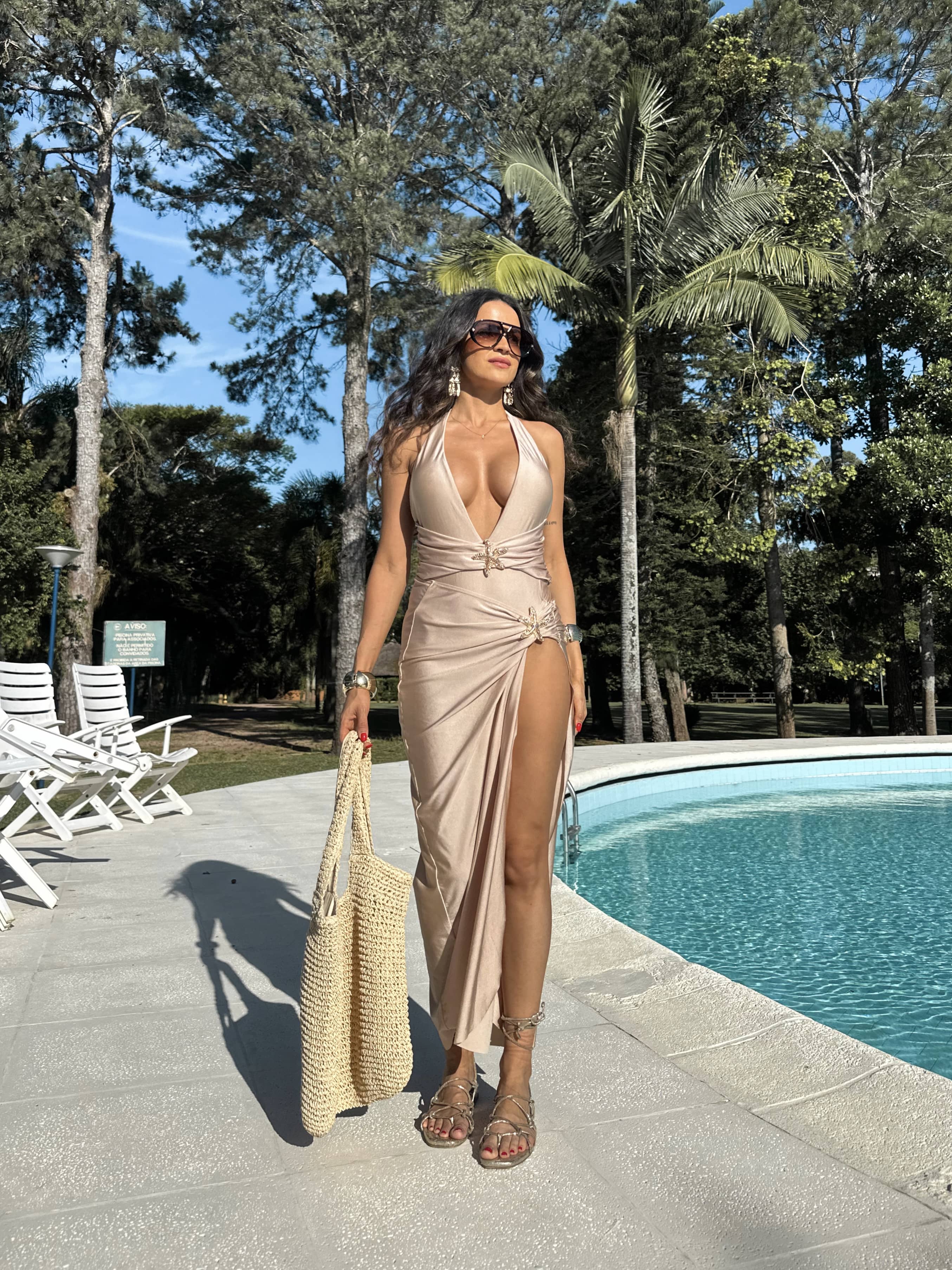 Conjunto Maiô e Saia Nude Caraíva