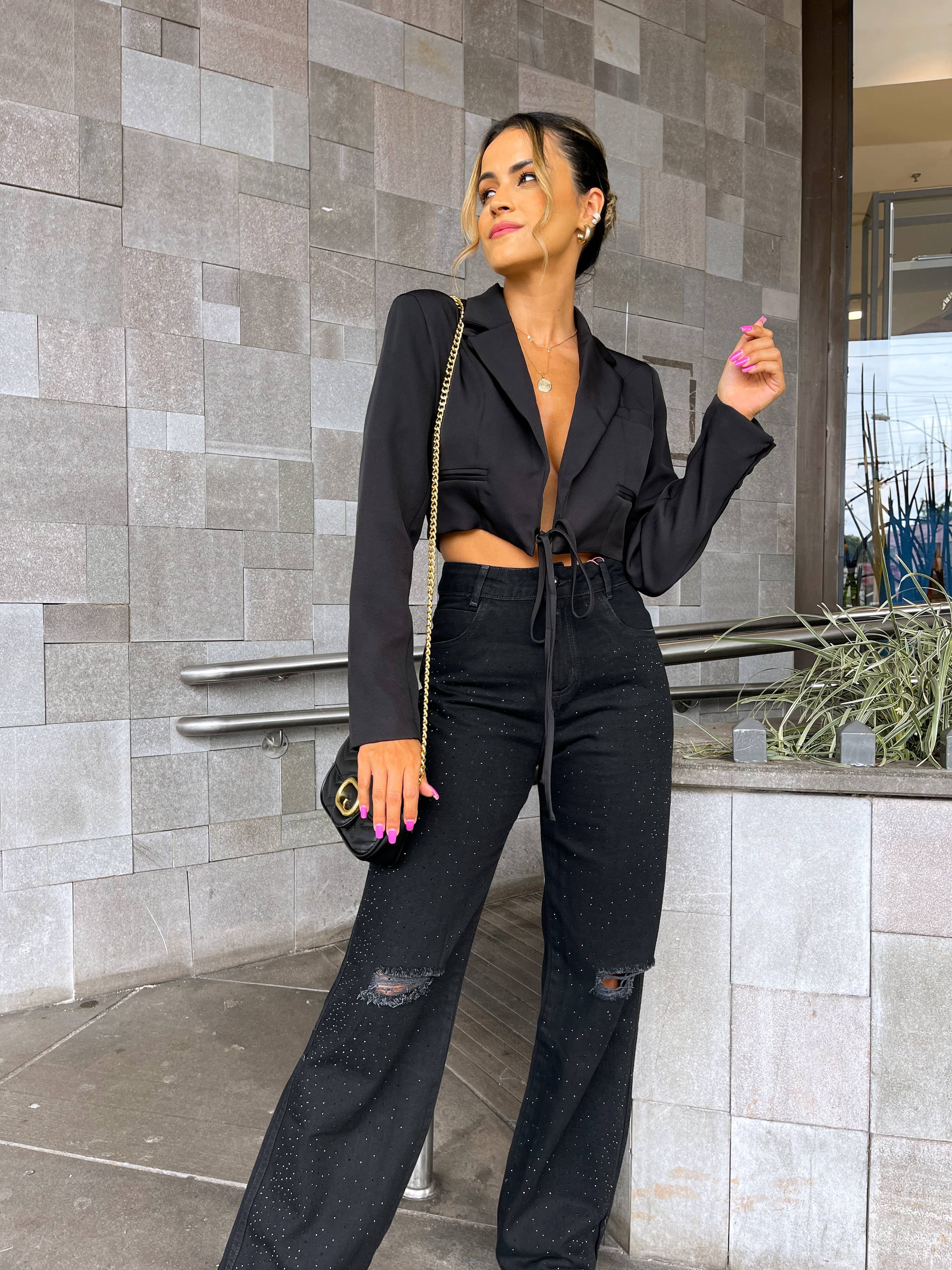 Blazer Cropped Daniela Preto