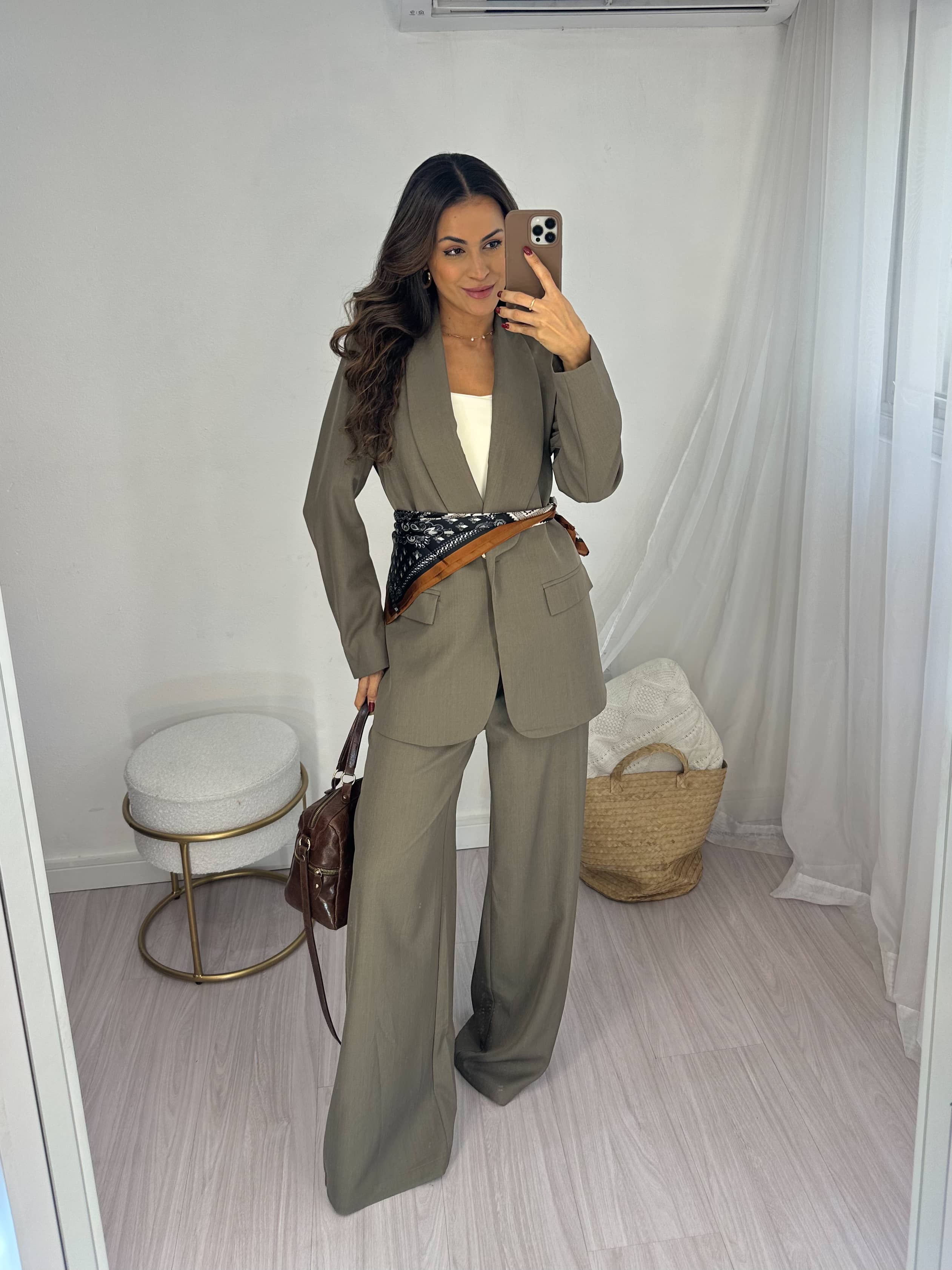 Conjunto Alfaiataria Cinza Paula