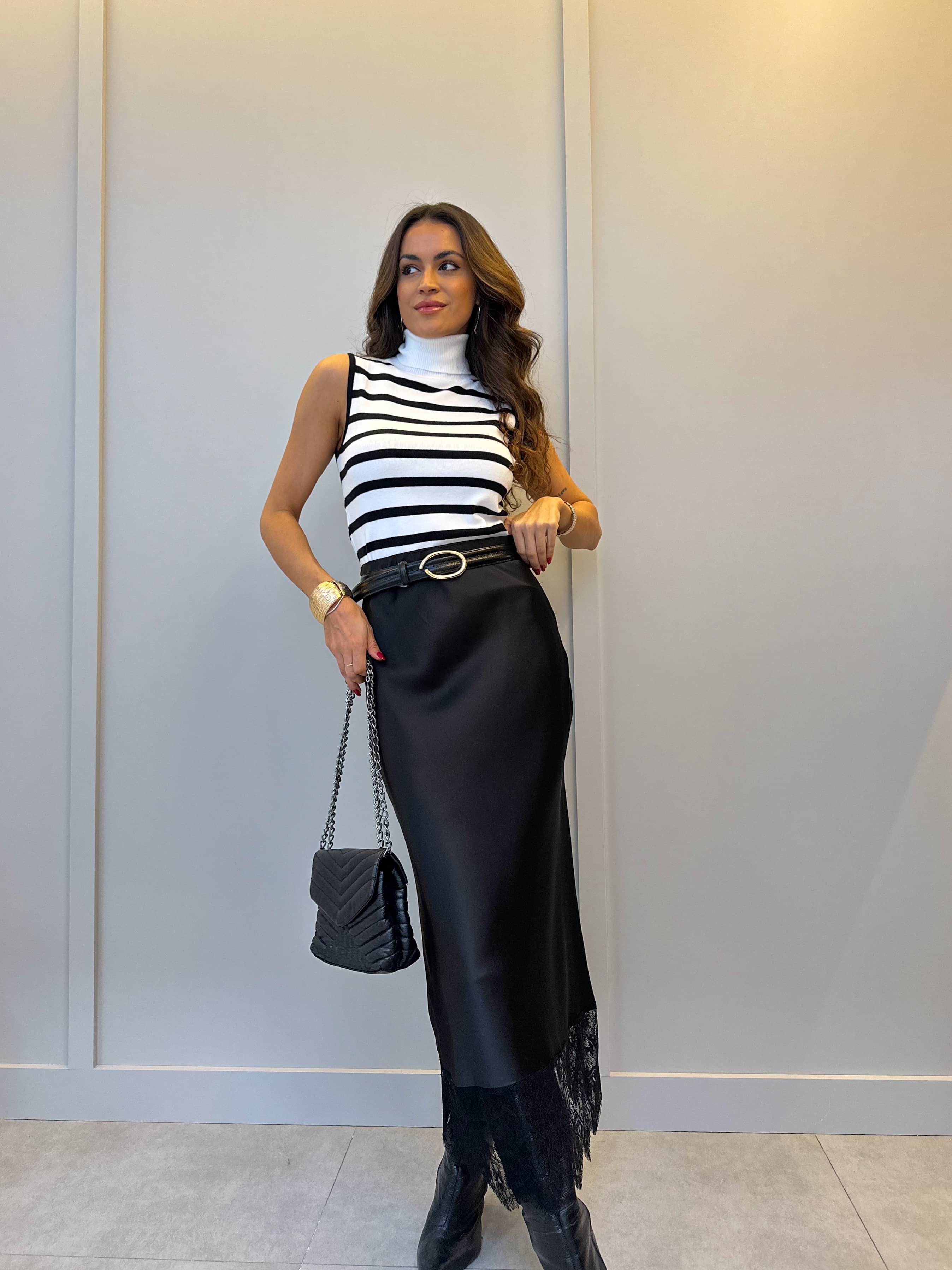 Blusa Listrada Off Myla