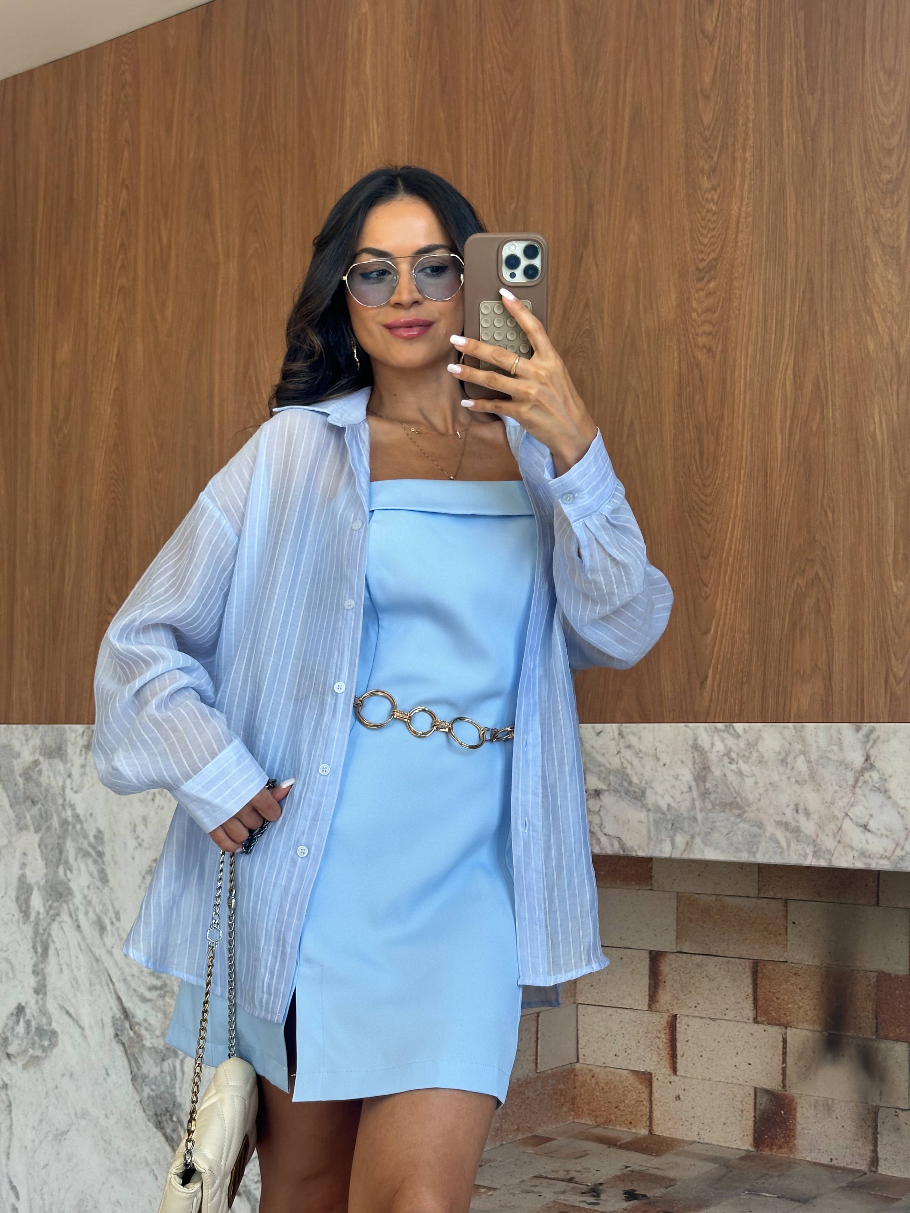 Vestido Curto Azul Eva