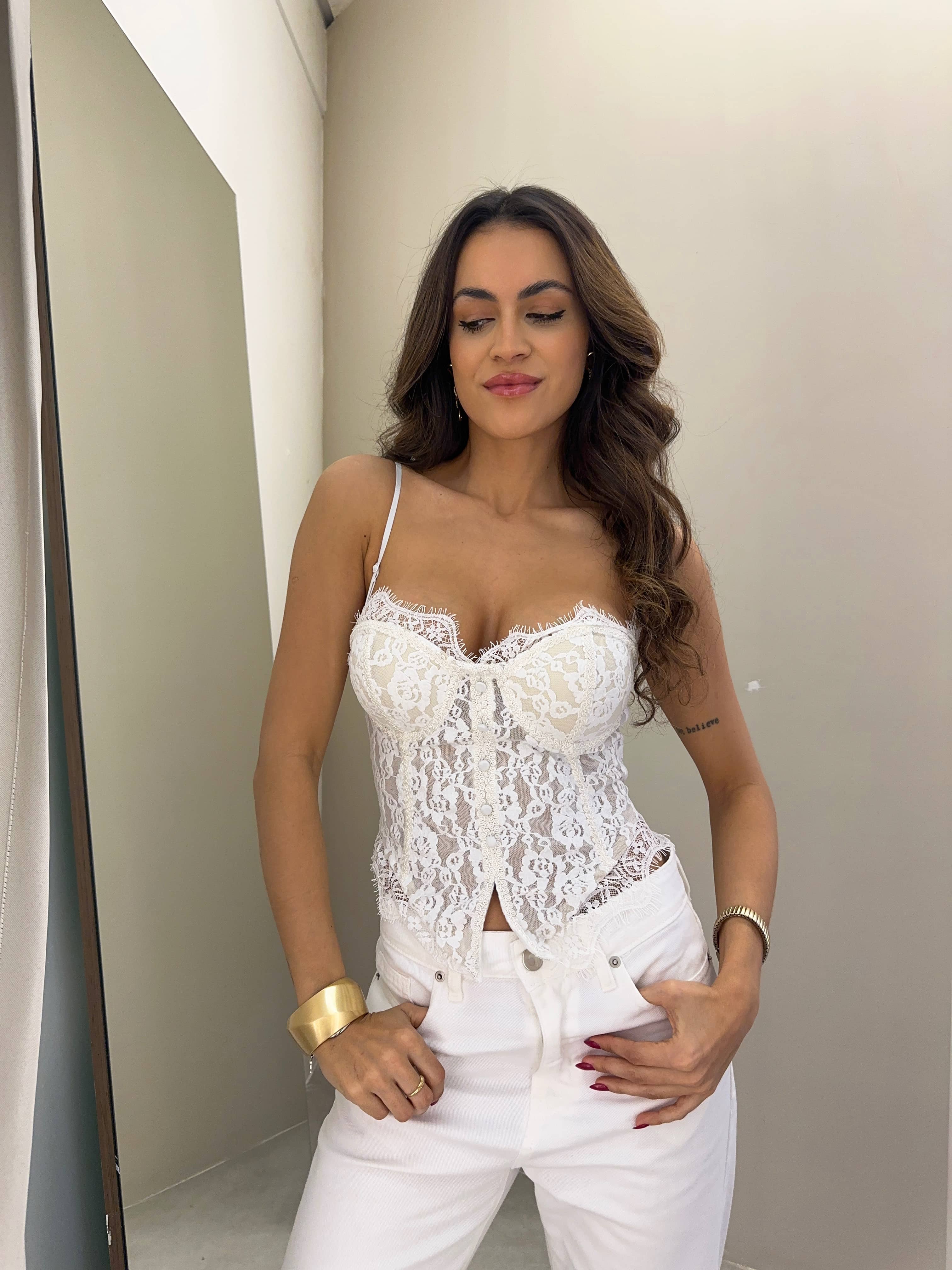 Corset Renda Off Wany