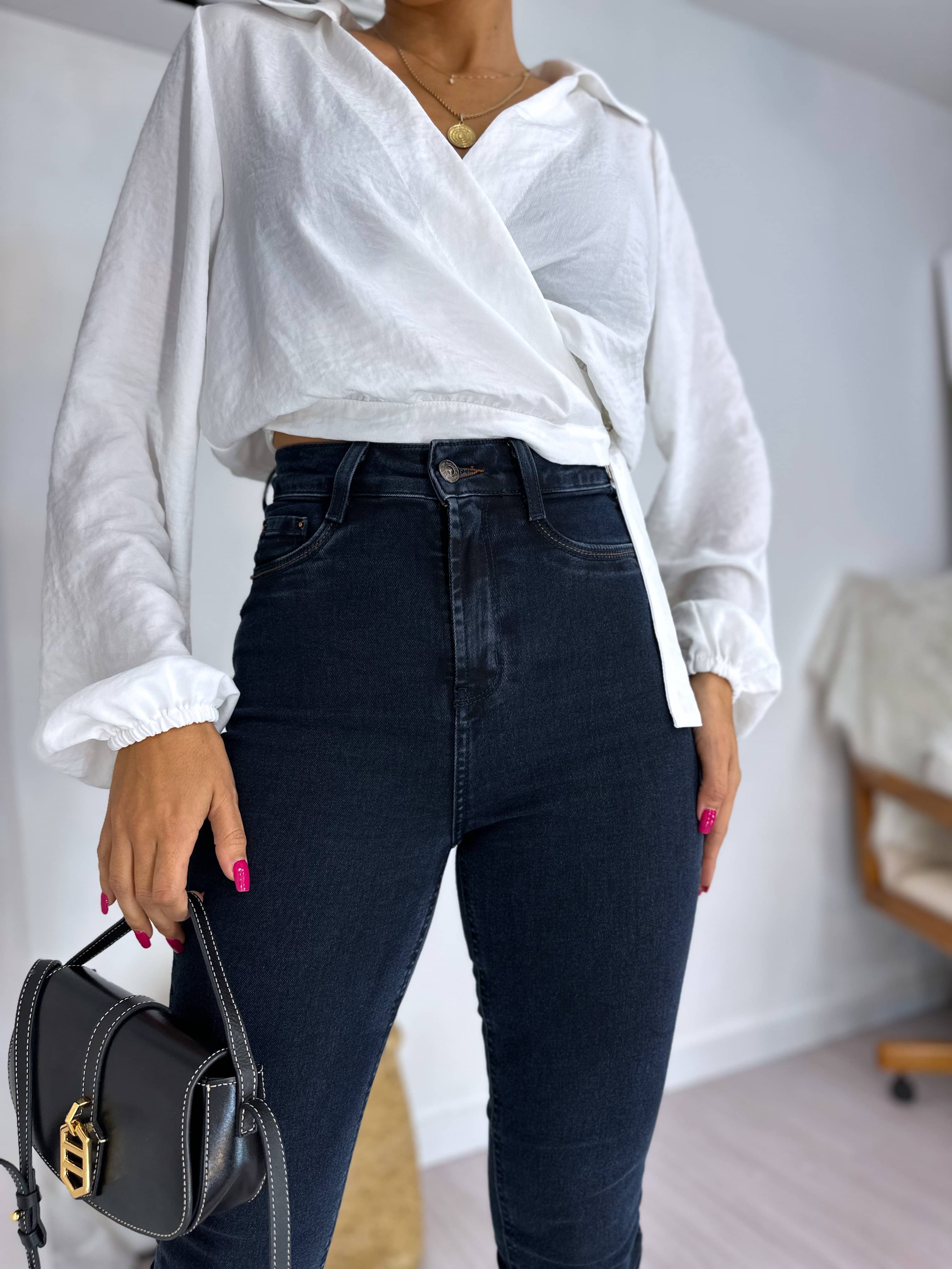 Calça Skinny Hot Helo Preto Vintage