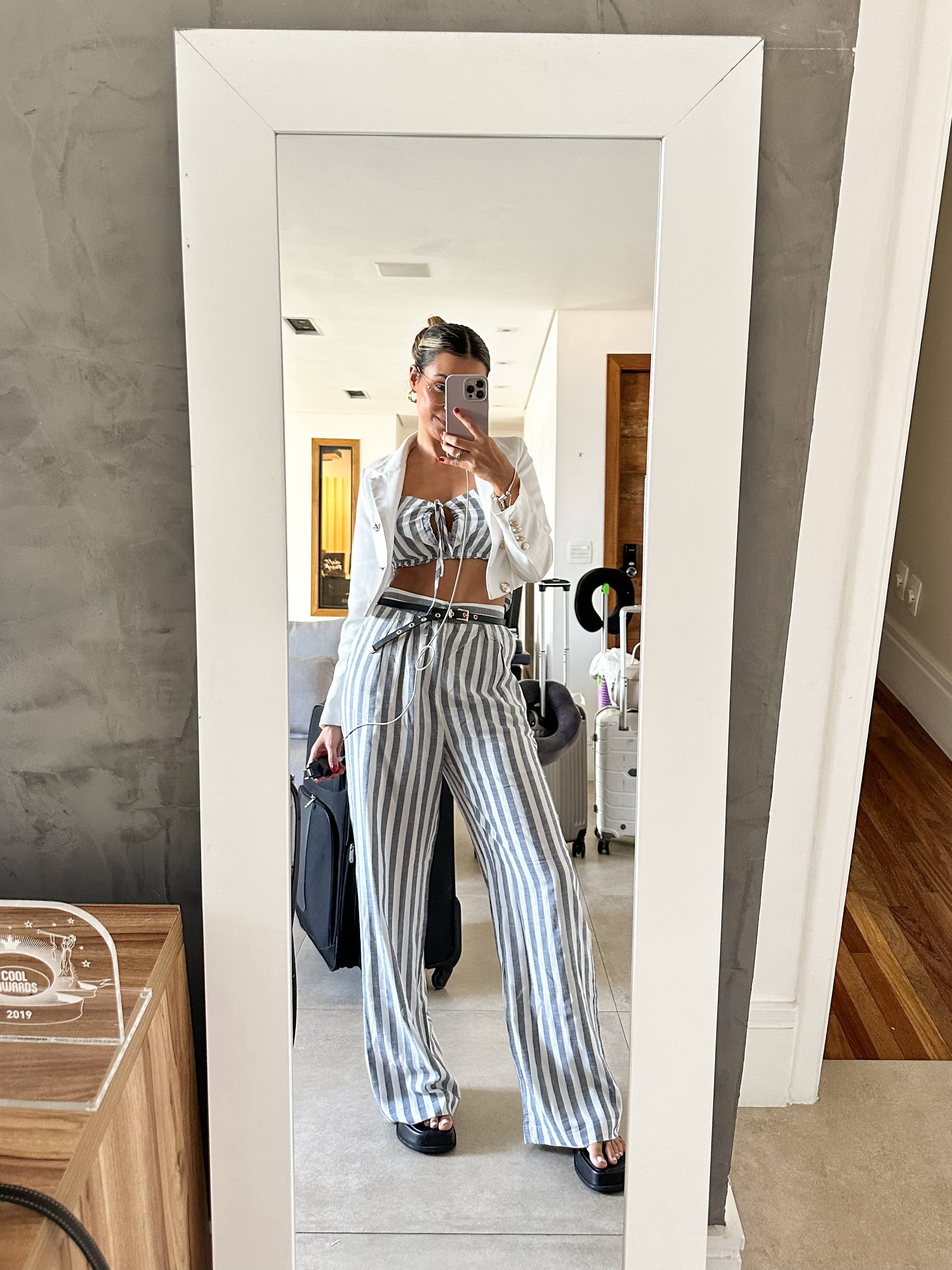 Cropped Listrado Isla