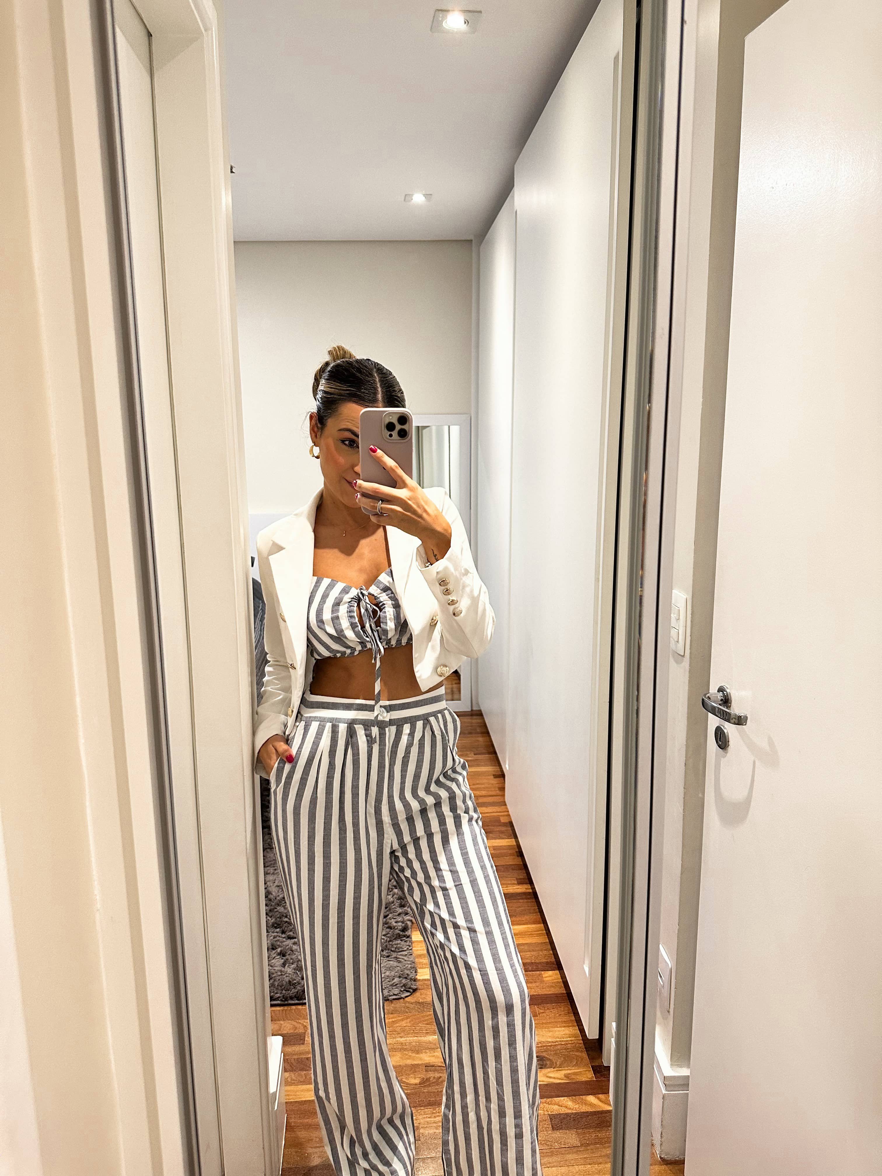 Cropped Listrado Isla