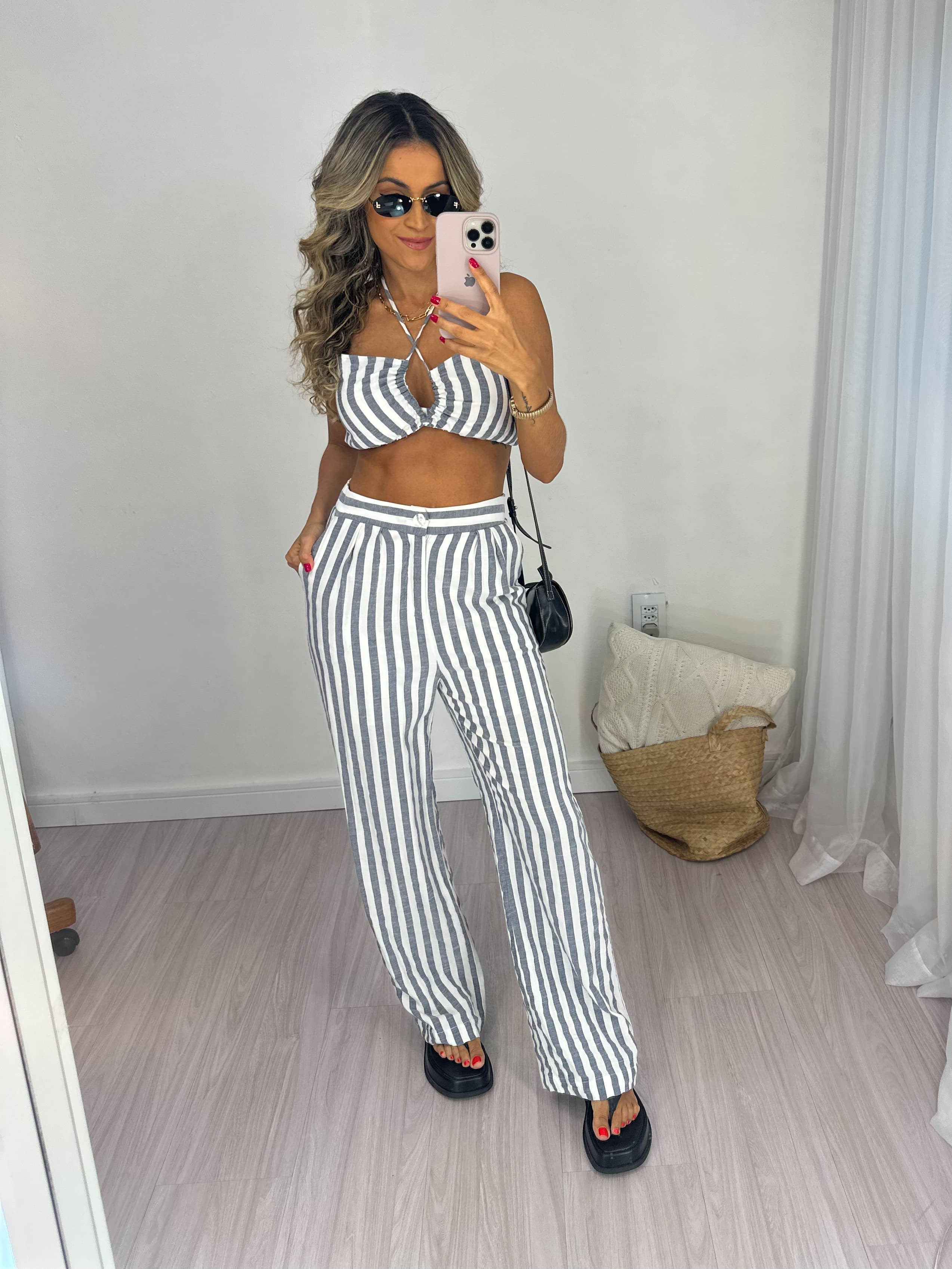 Cropped Listrado Isla