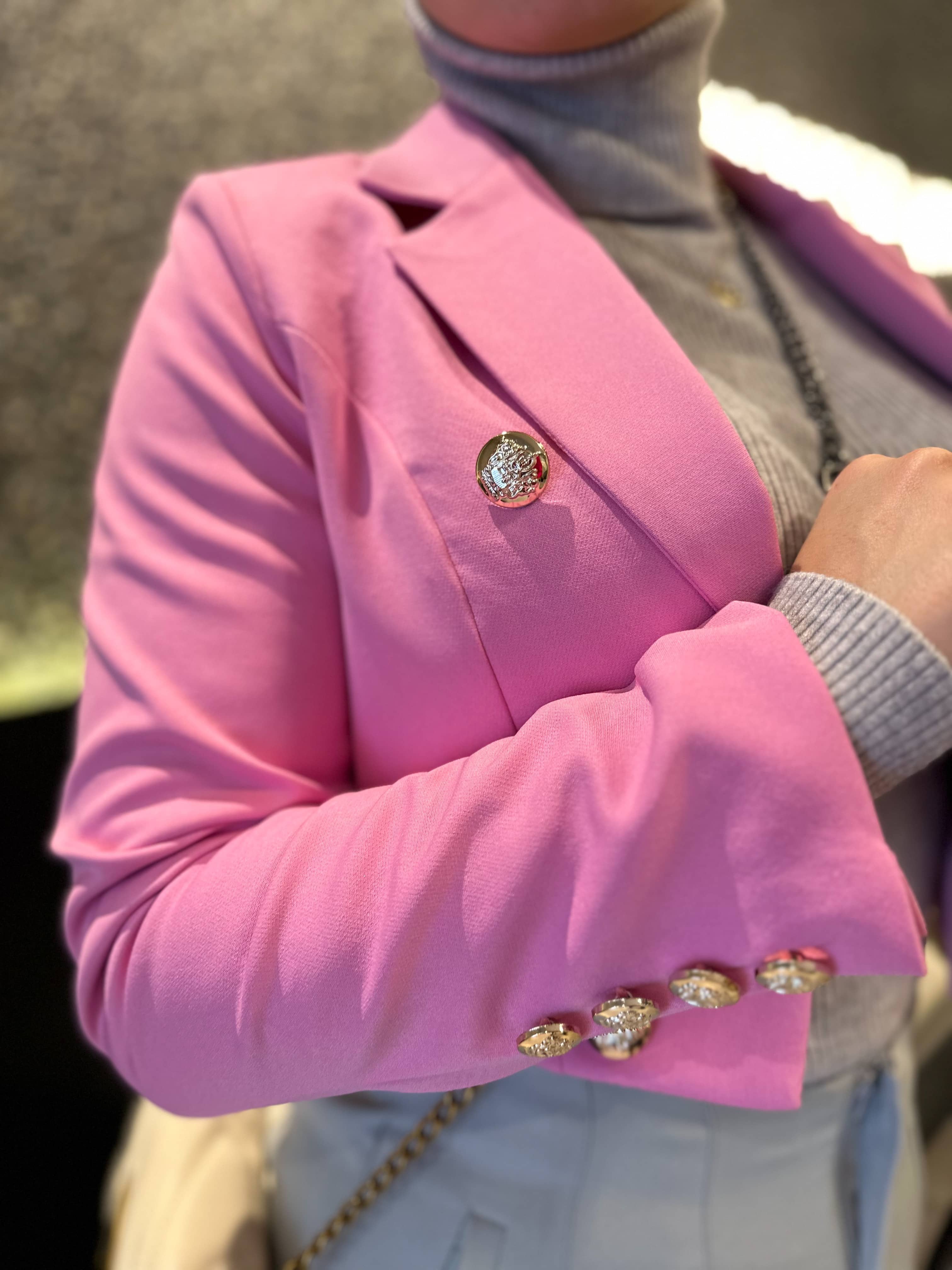 Blazer Curto Izzy Rosa Bebê