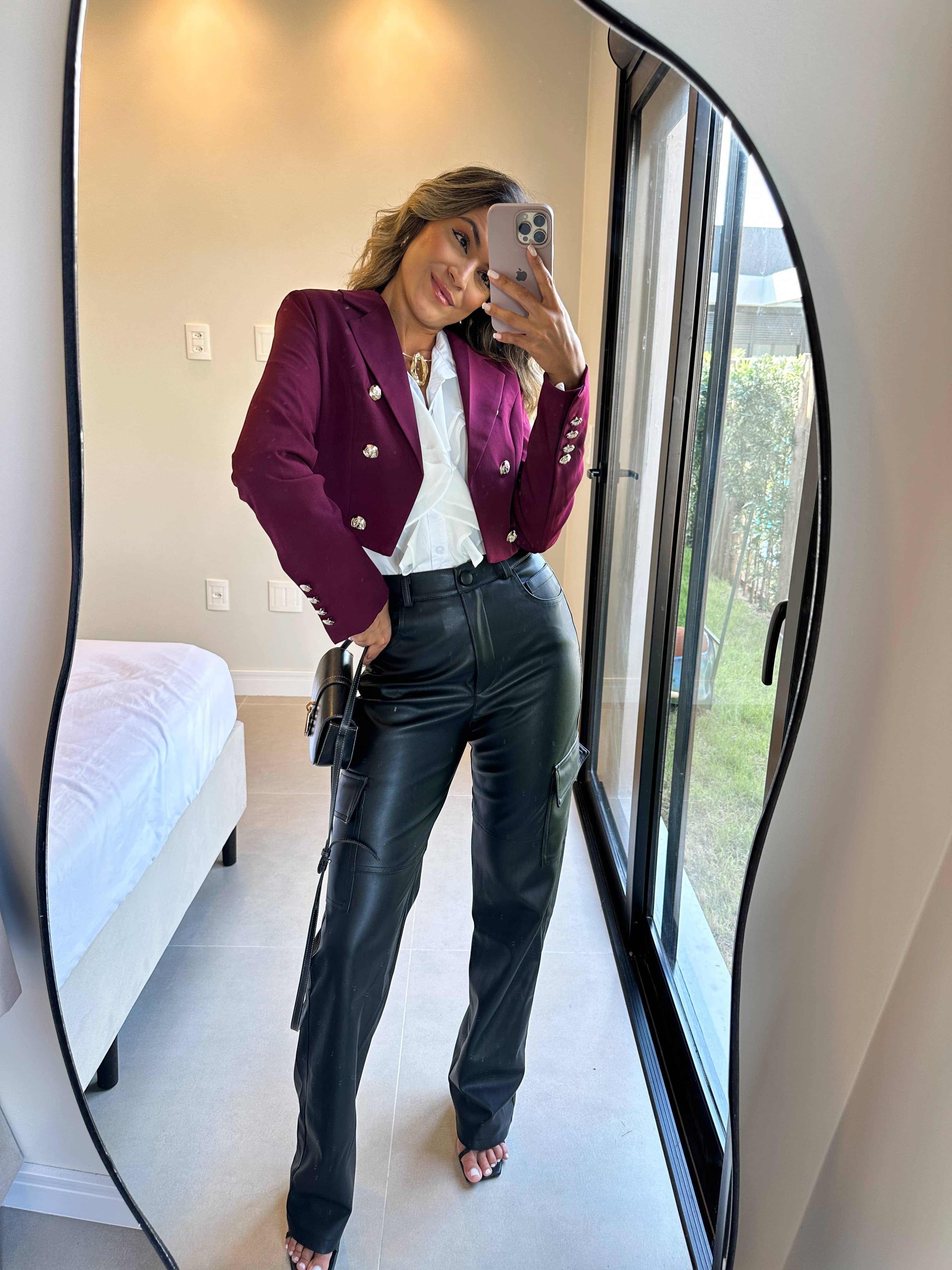 Blazer Curto Izzy Vinho