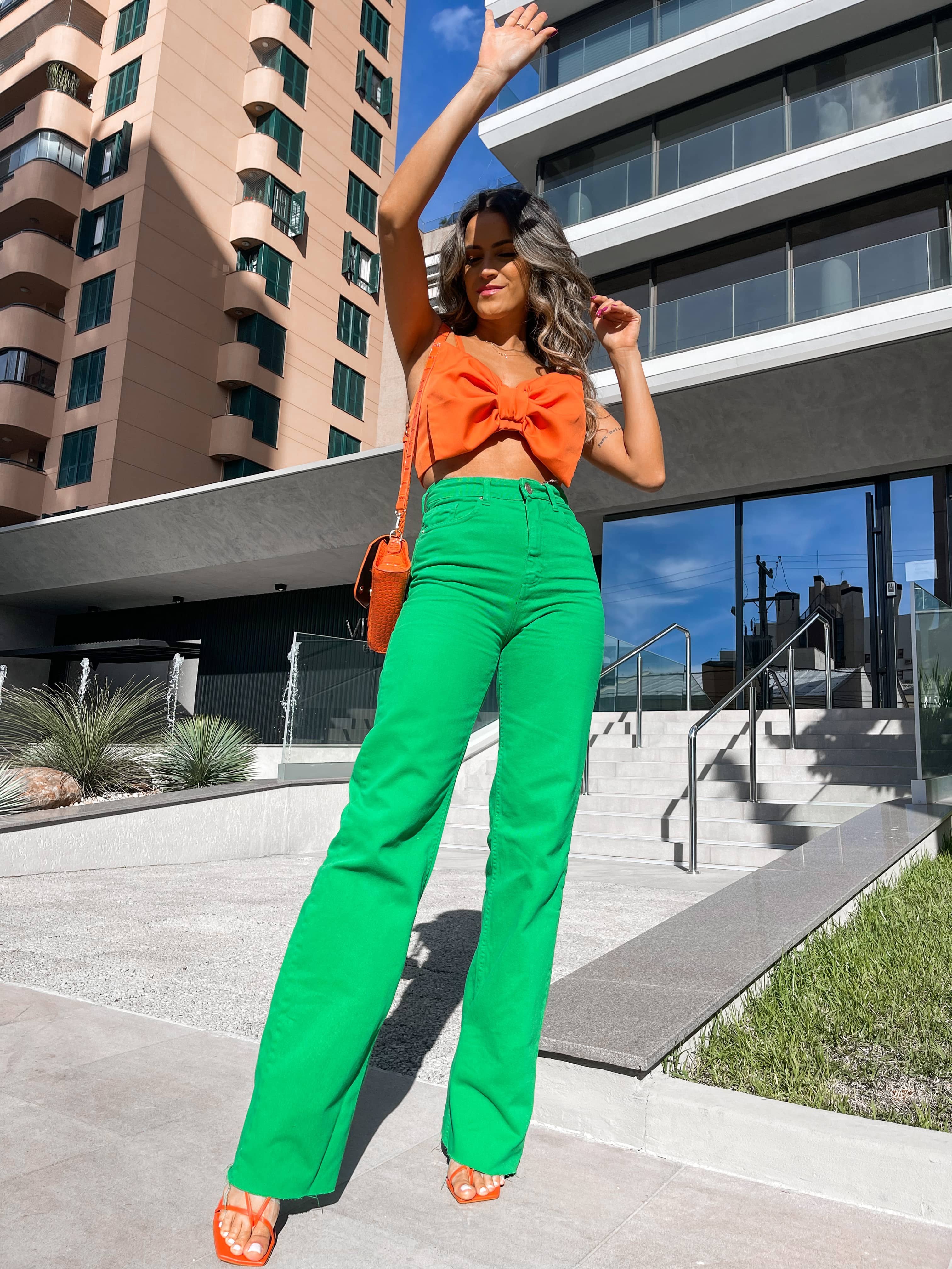 Calça Wide Leg Ana Verde