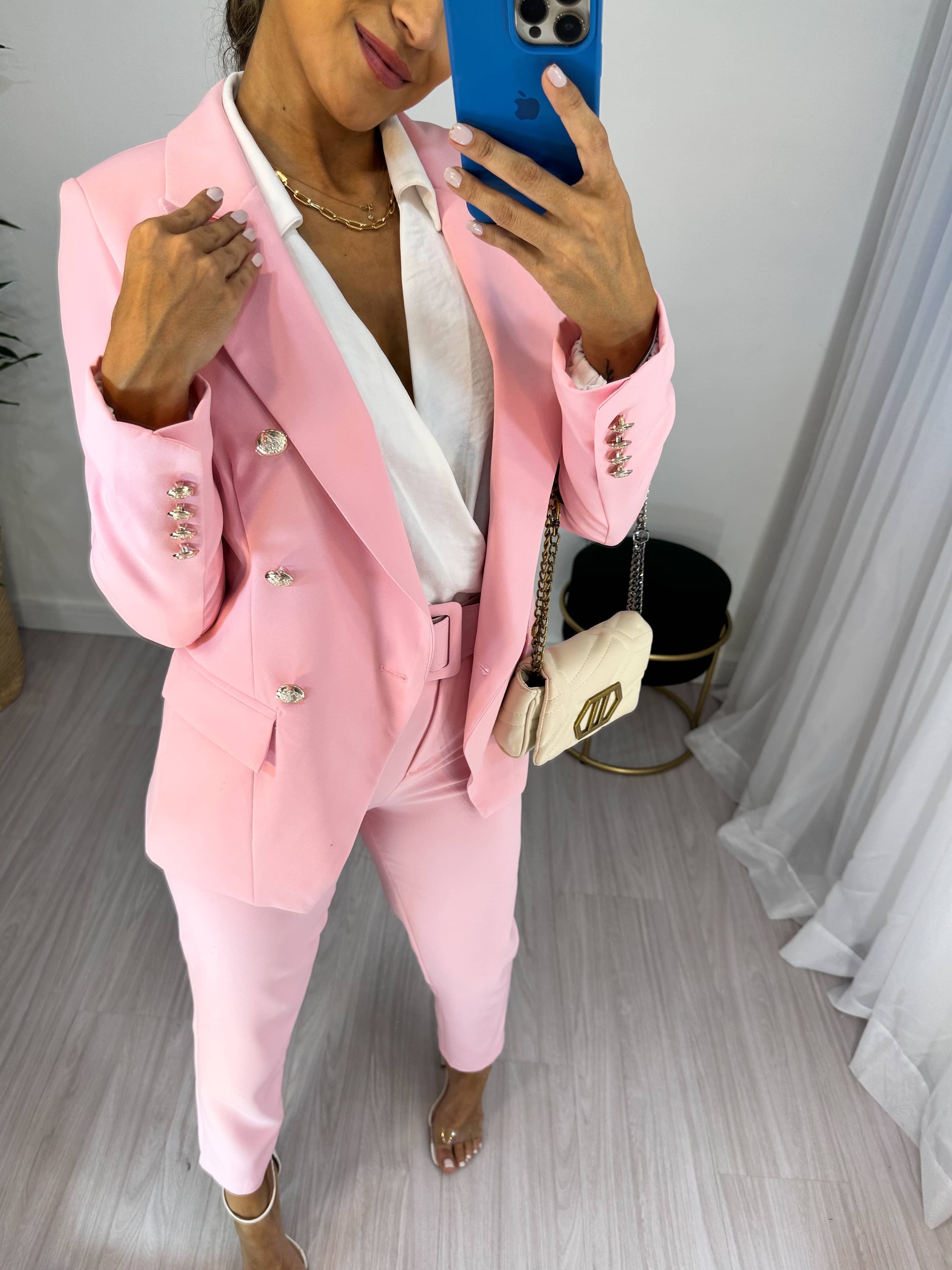 Calça Alfaiataria Rosa Bebê Laurent