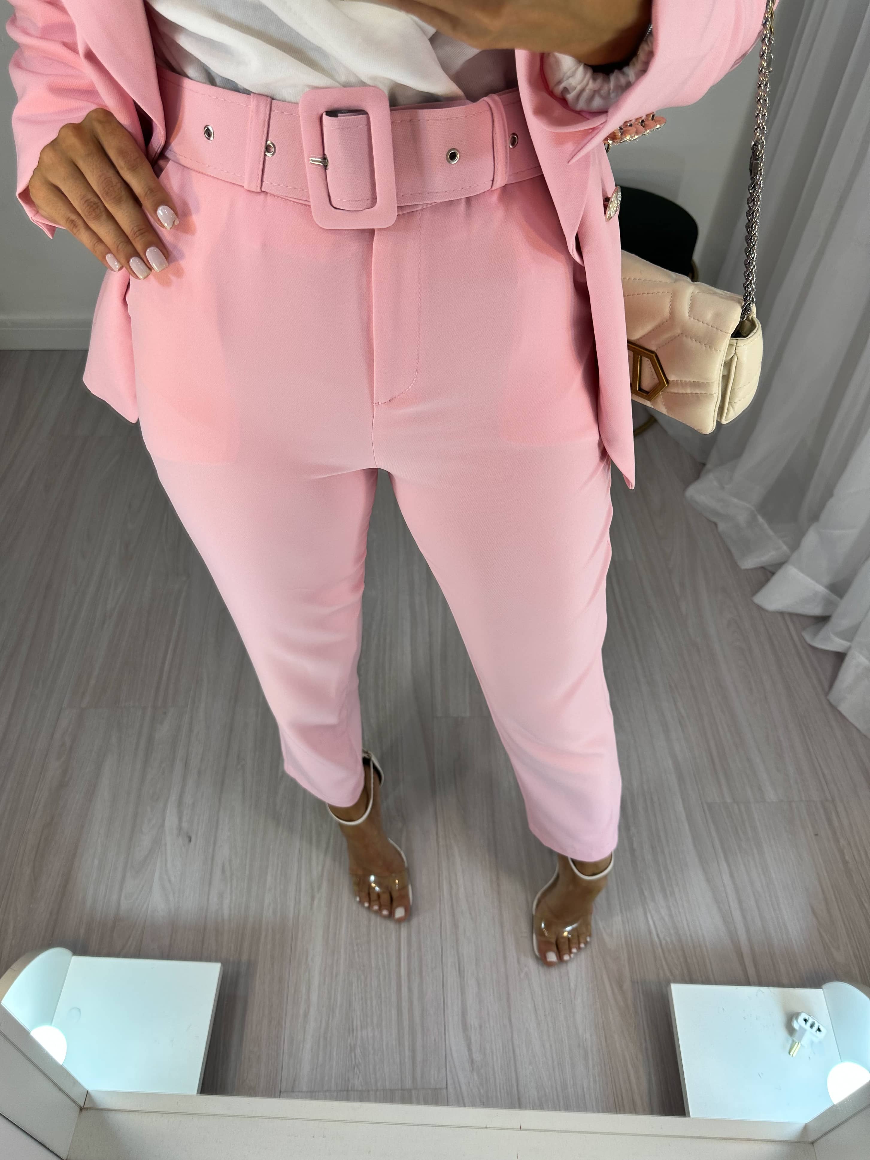 Calça Alfaiataria Rosa Bebê Laurent