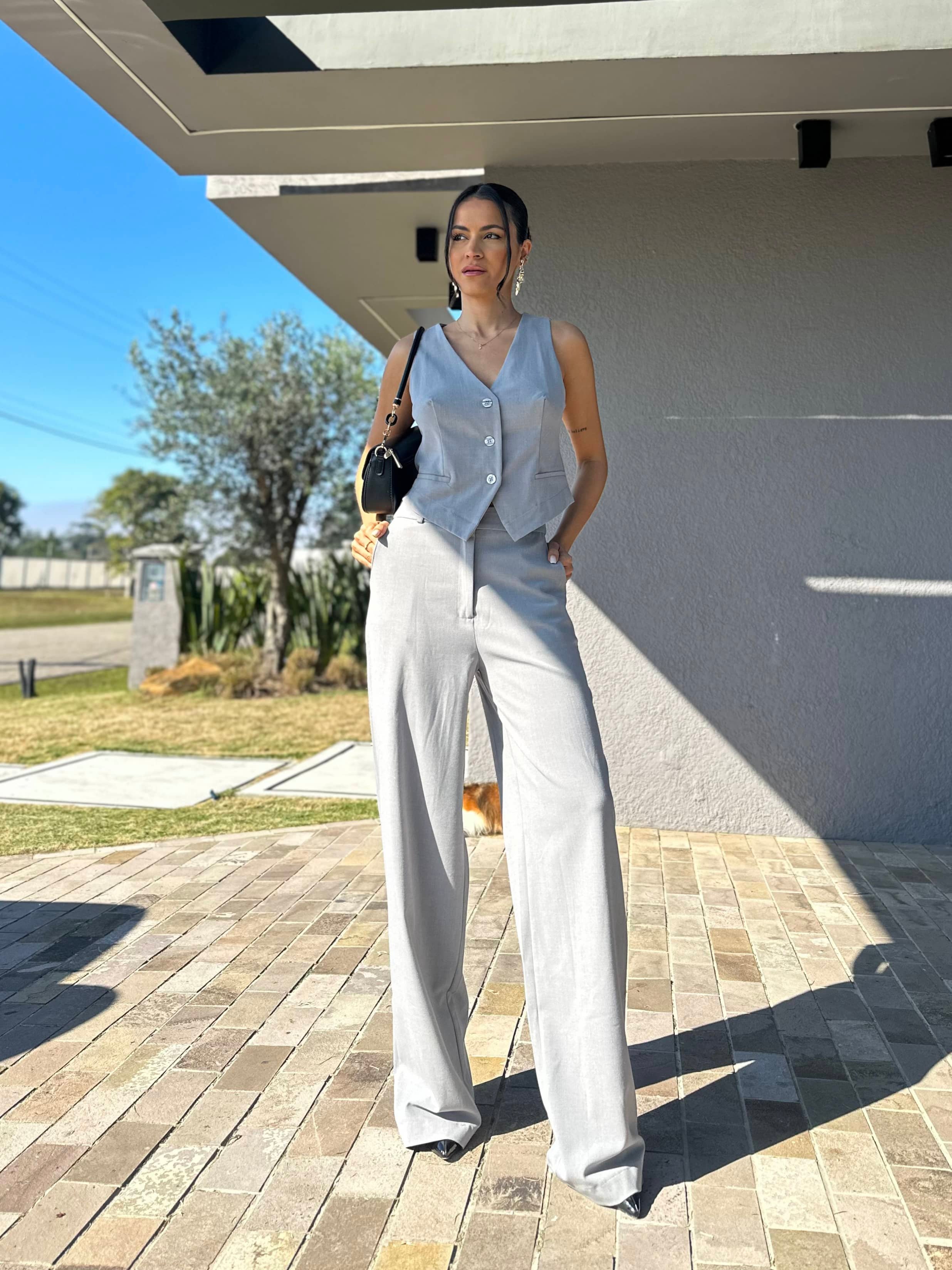 Conjunto Alfaiataria Cinza Lavye