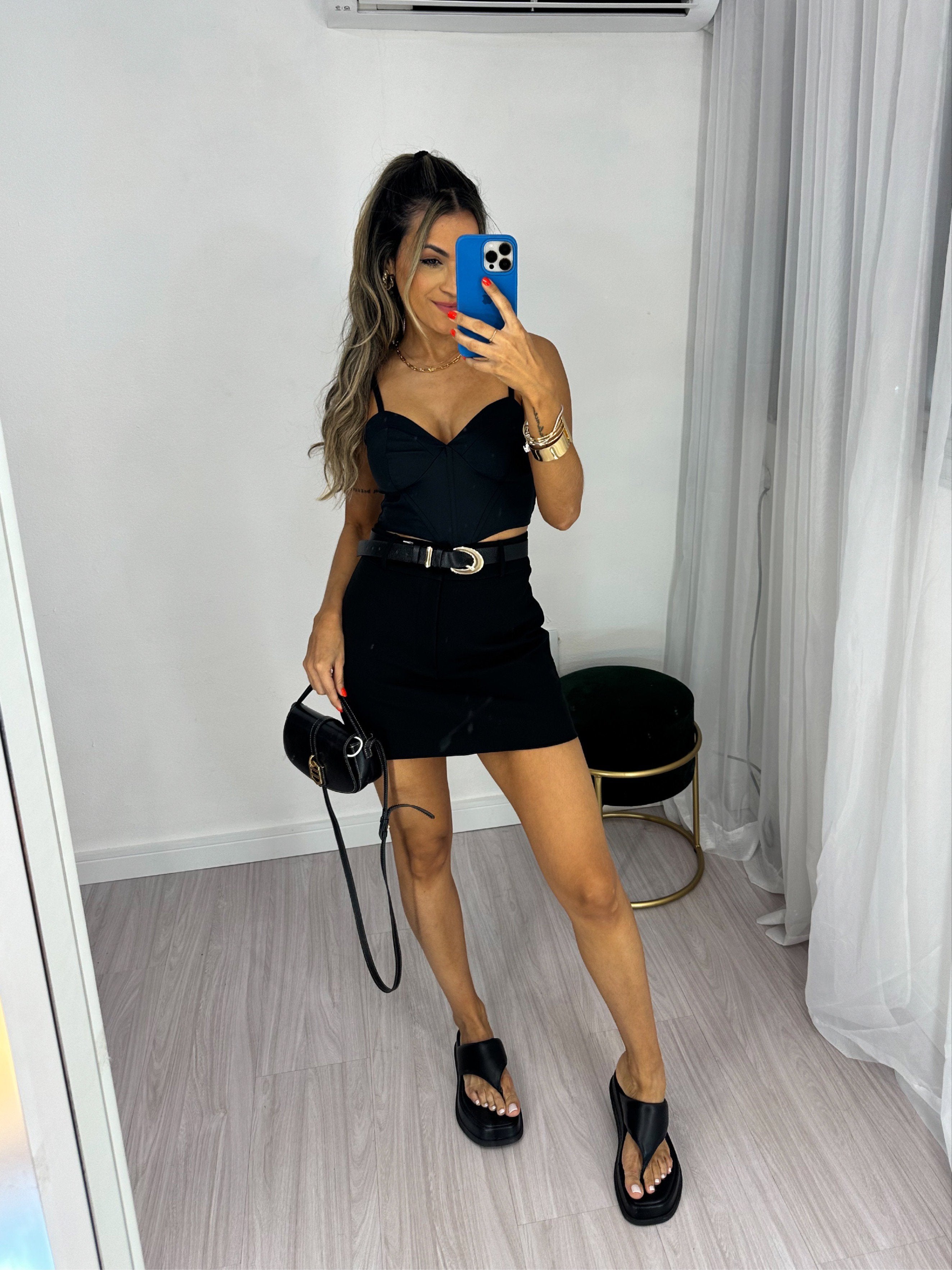 Cropped Corset Liberty Preto