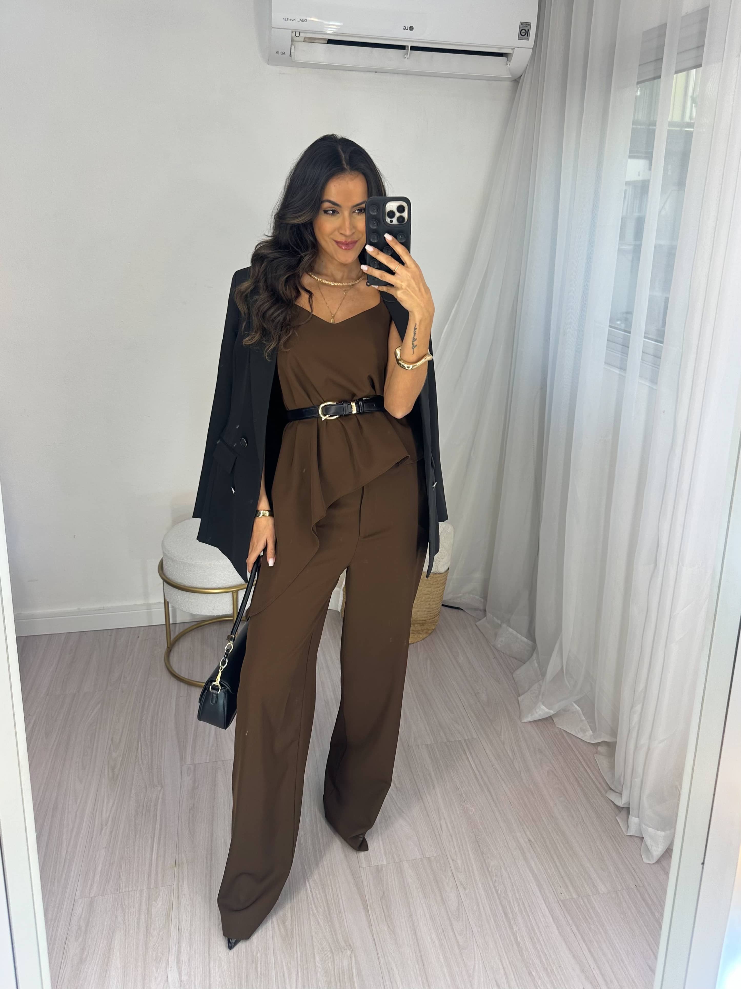 Conjunto Alfaiataria Marrom Luise