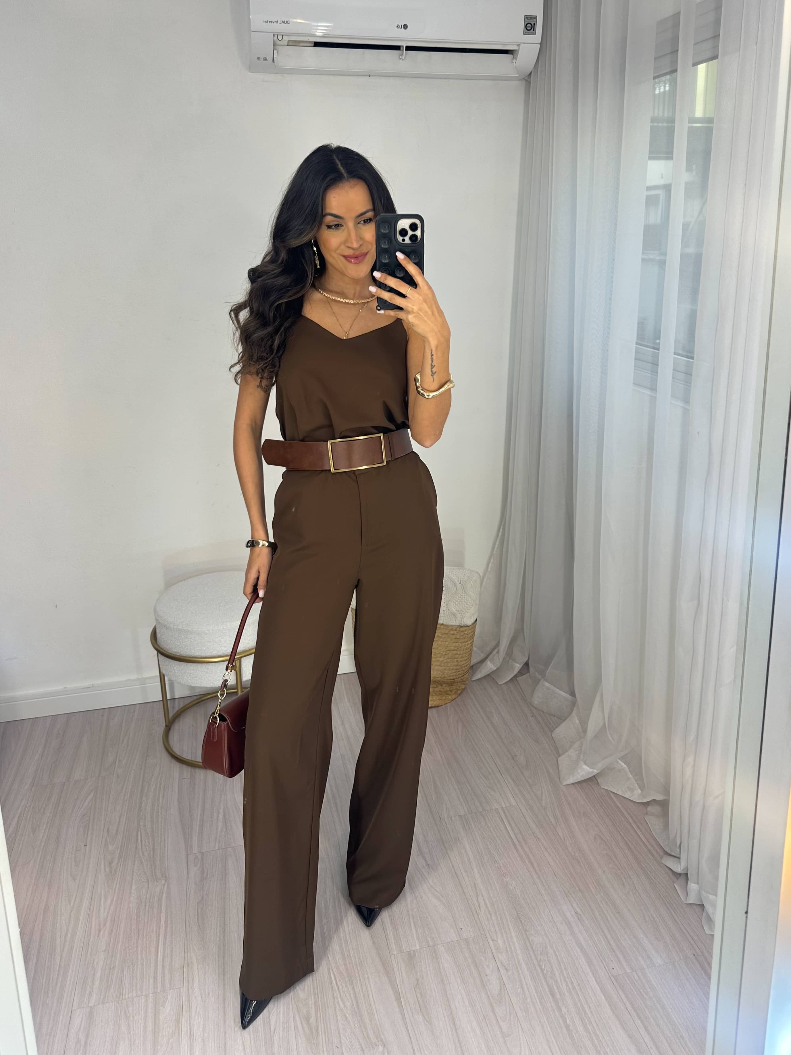 Conjunto Alfaiataria Marrom Luise