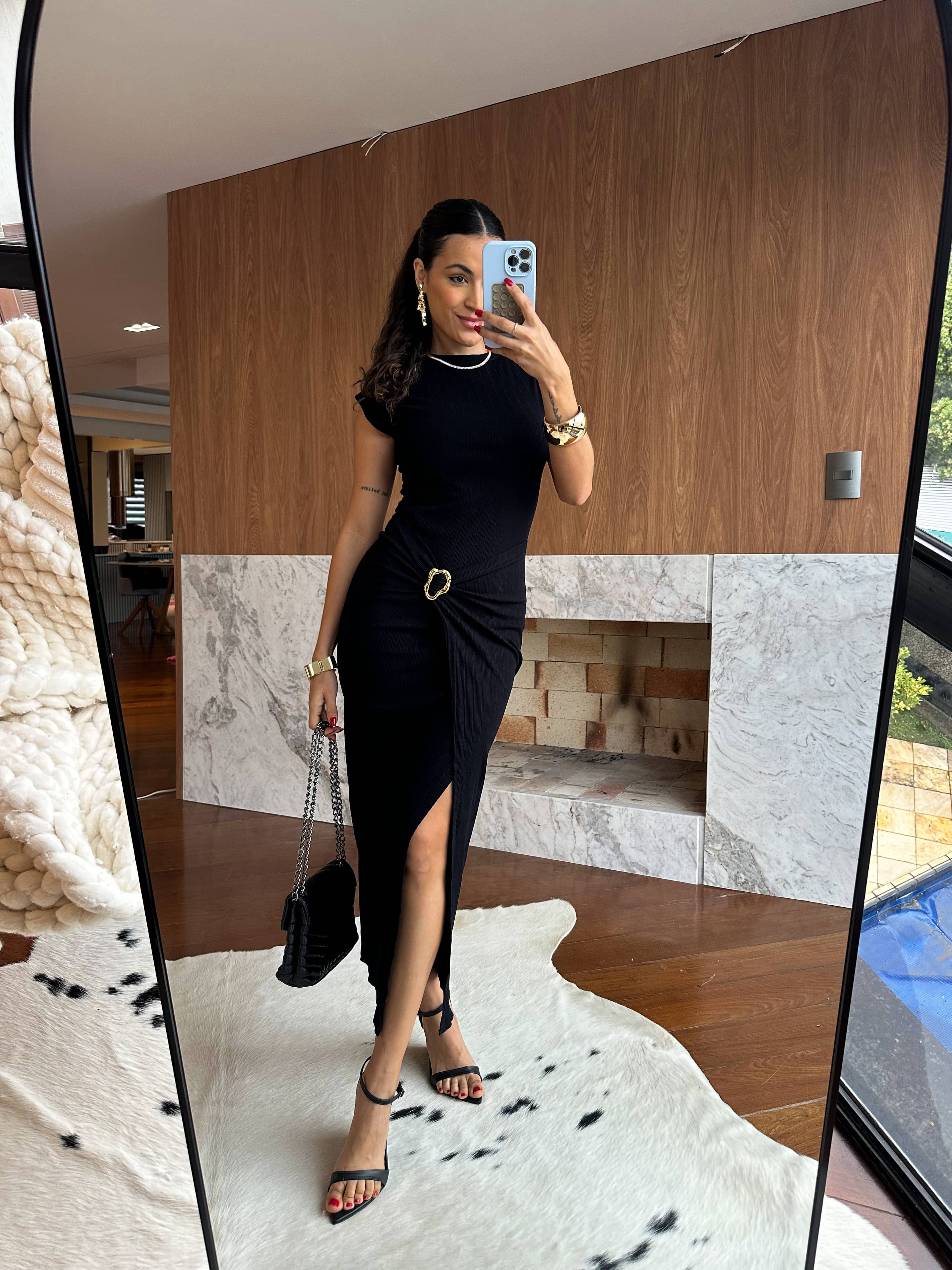 Vestido Midi Preto Luma
